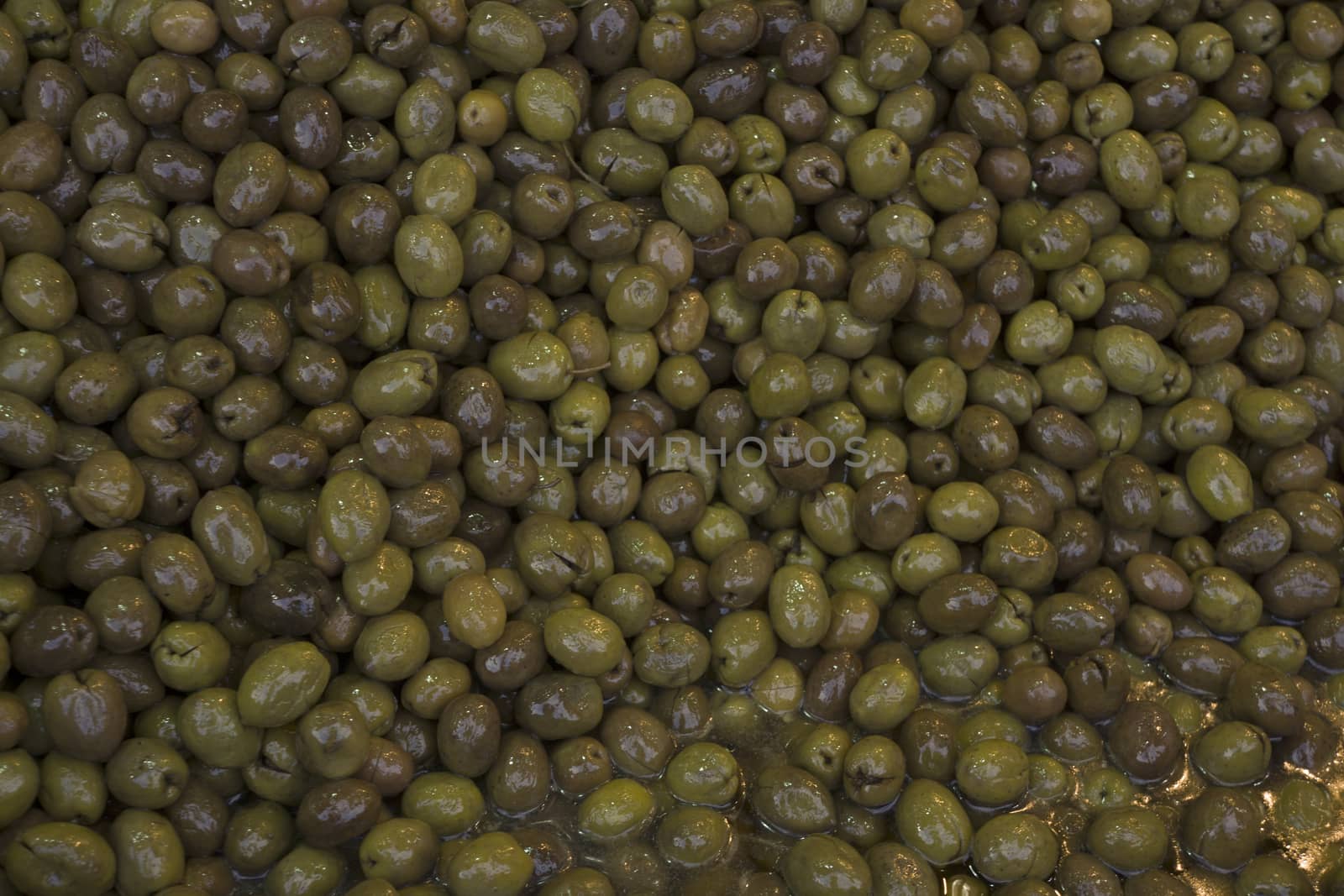 Green olives background