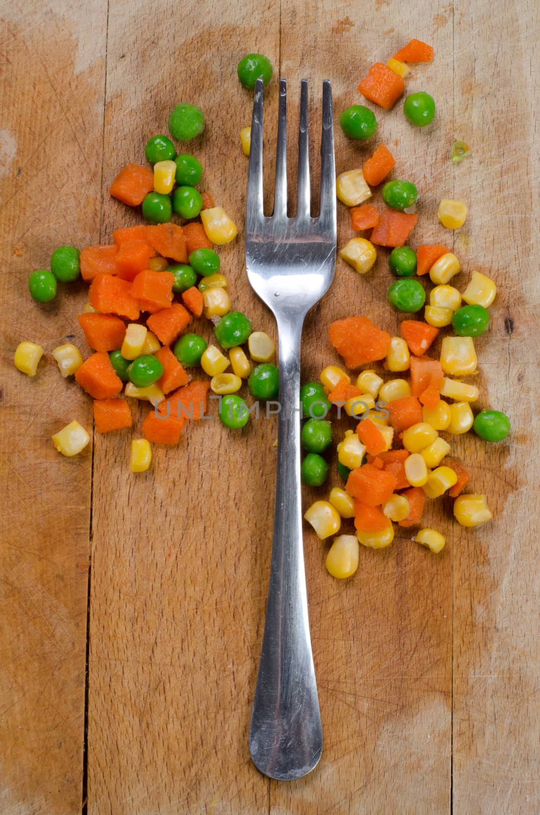 fork and veggie