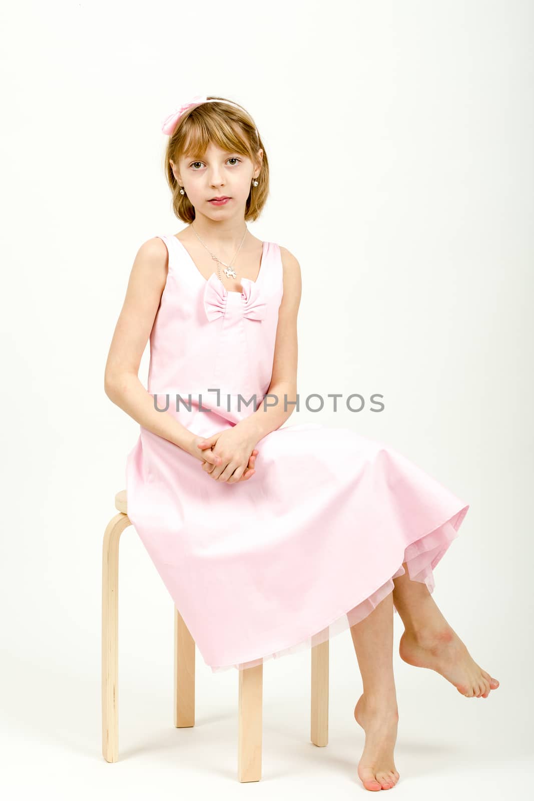 Studio portrait of young beautiful girl with nice eyes