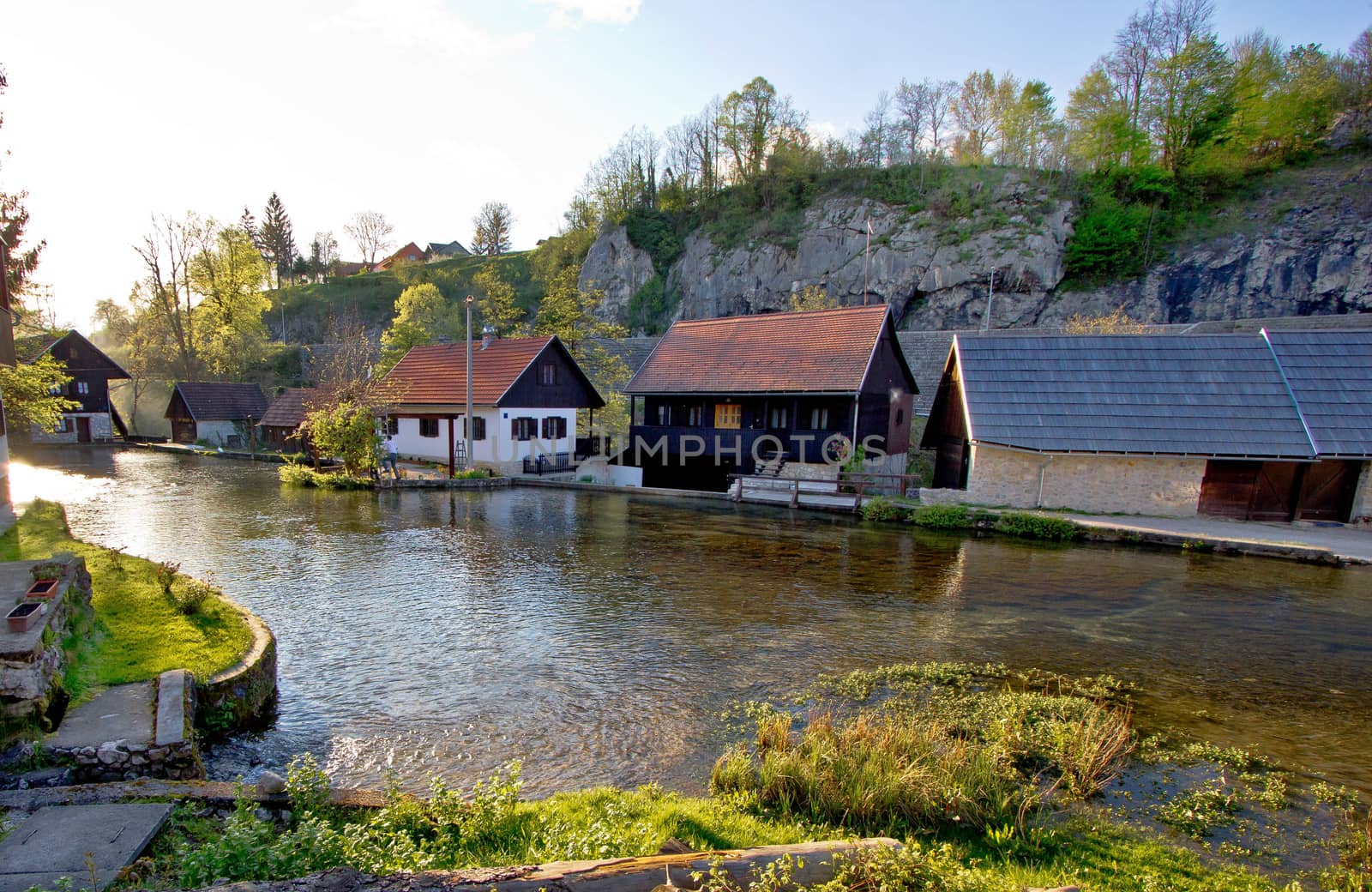 Falling waters village of Rastoke in Croatia