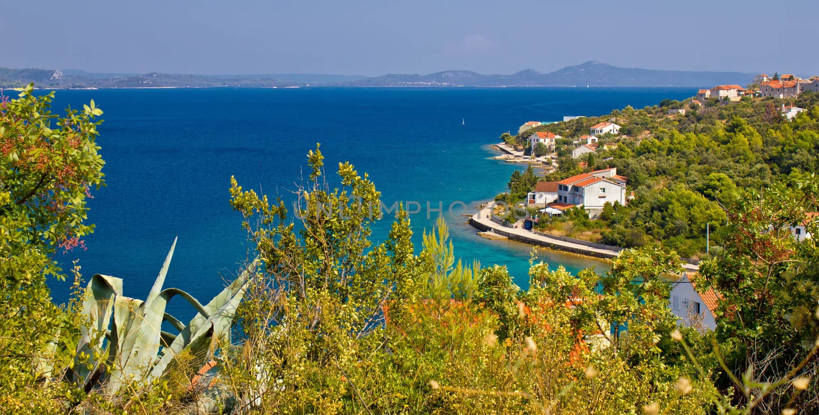 Croatian island Iz panoramic view, Dalmatia