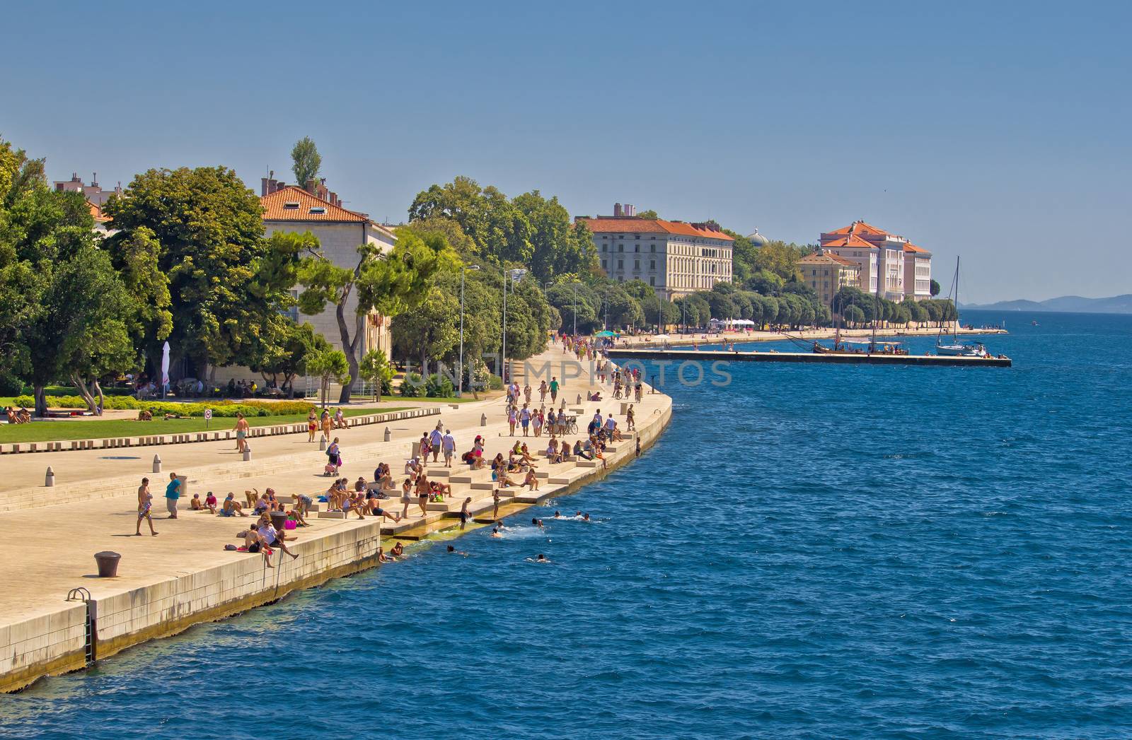 Zadar Riva waterfront view in Dalmatia, Croatia