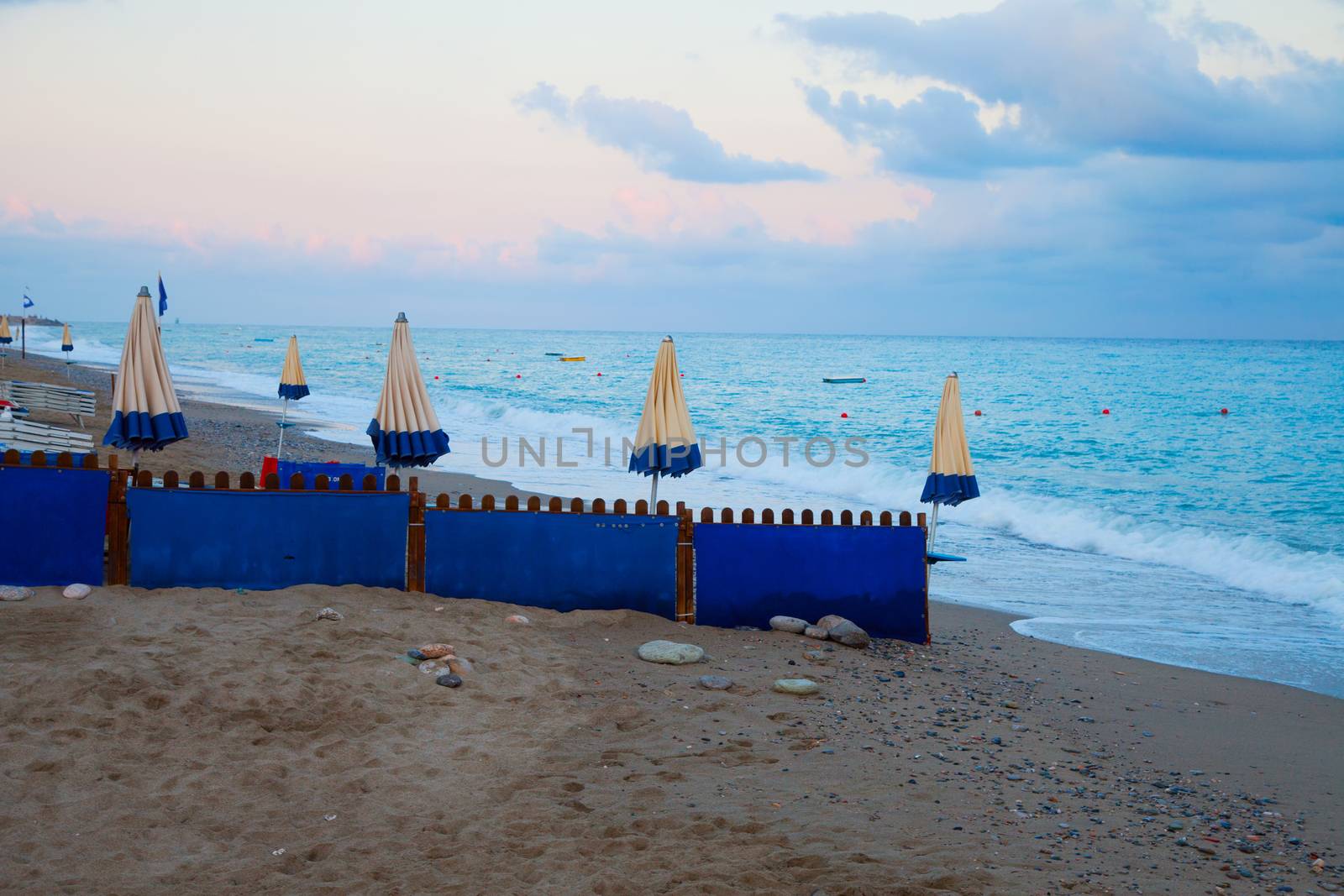 Beach at sunset by Koufax73