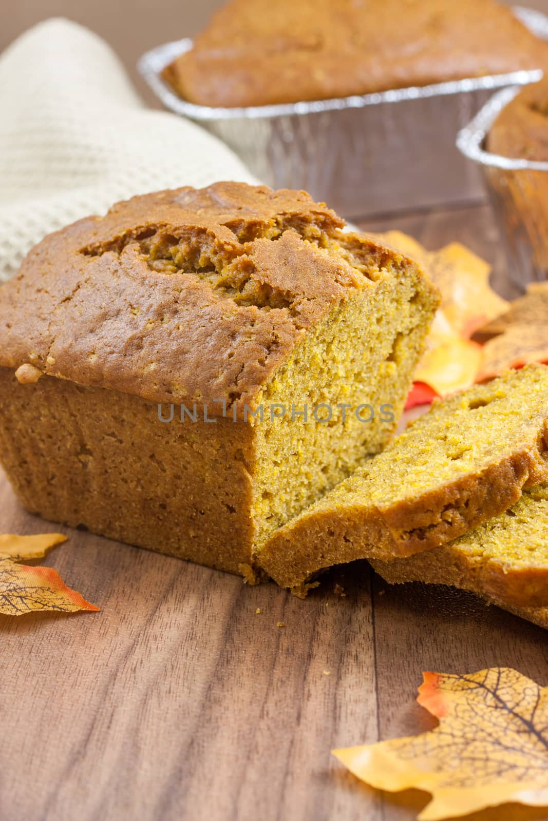 Pumpkin Bread on a countertop. by SouthernLightStudios