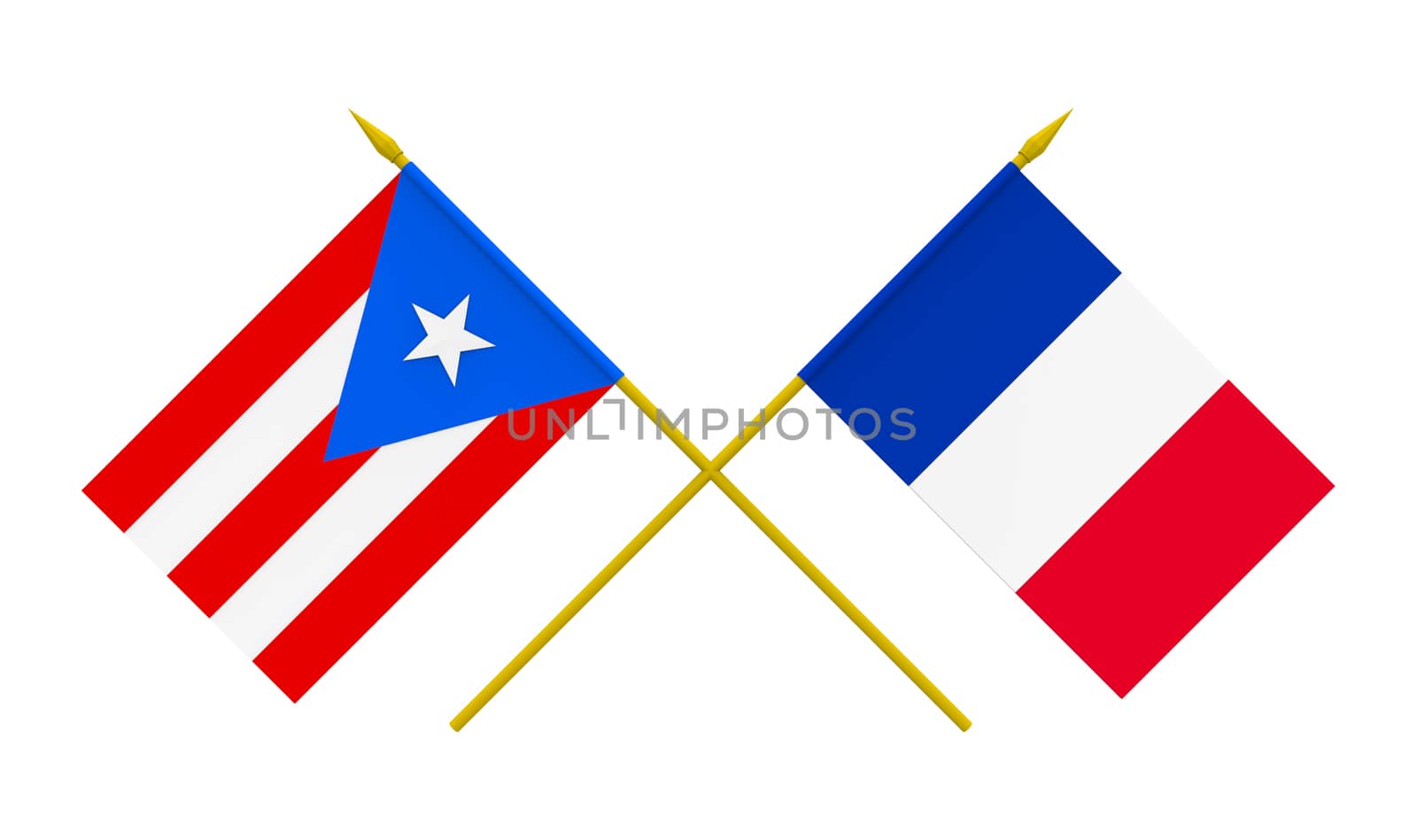 Flags, France and Puerto Rico by Boris15