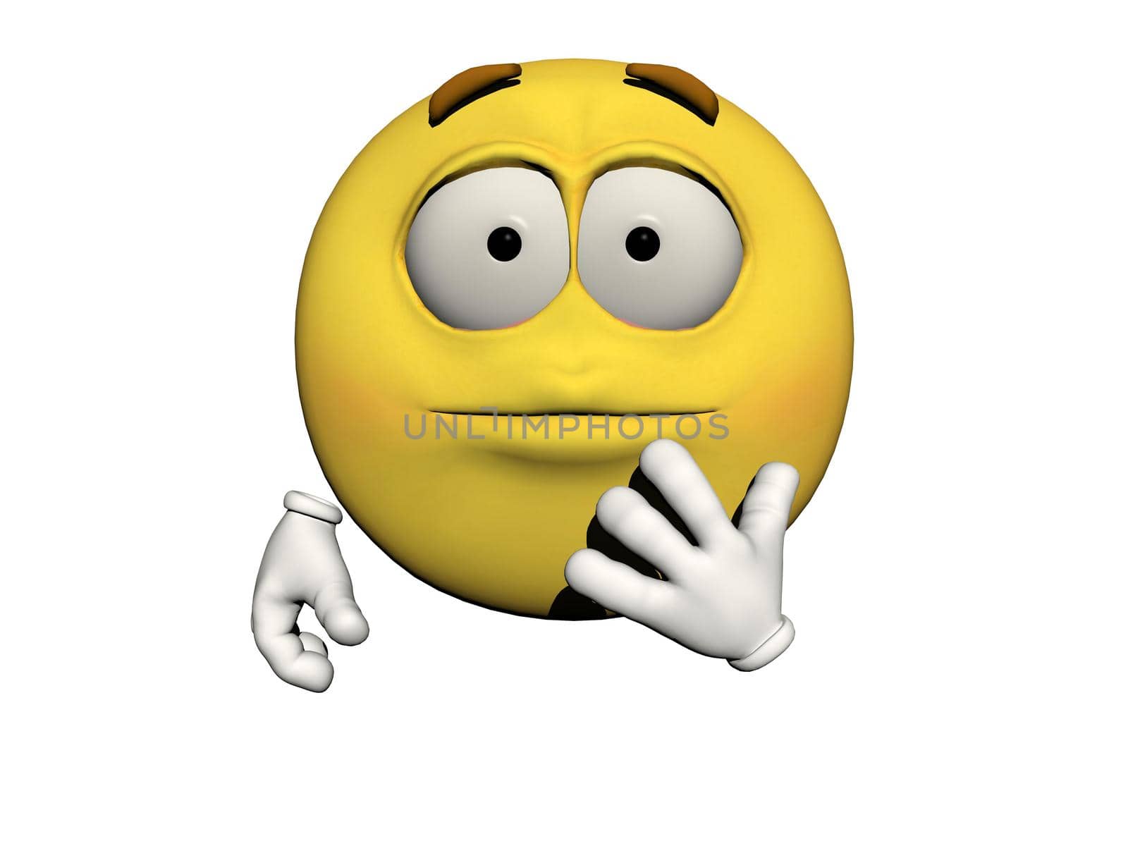 emoticon surprised yellow and white