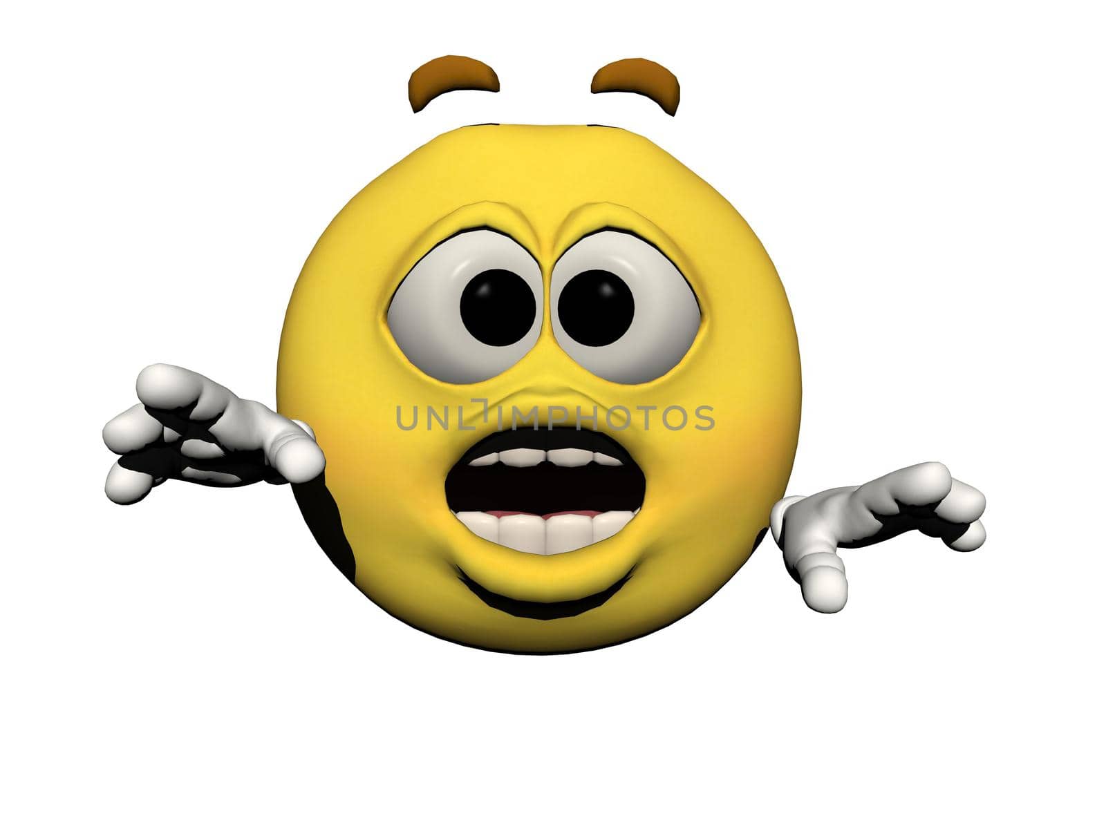 emoticon surprised yellow and white