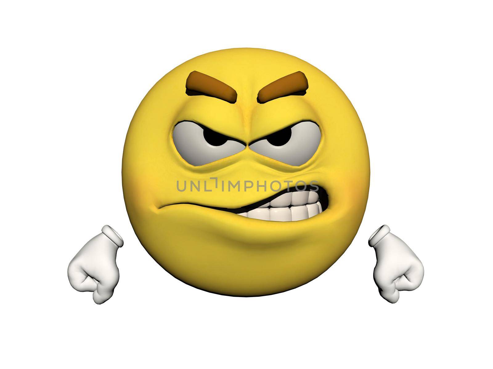 emoticon angry yellow and white