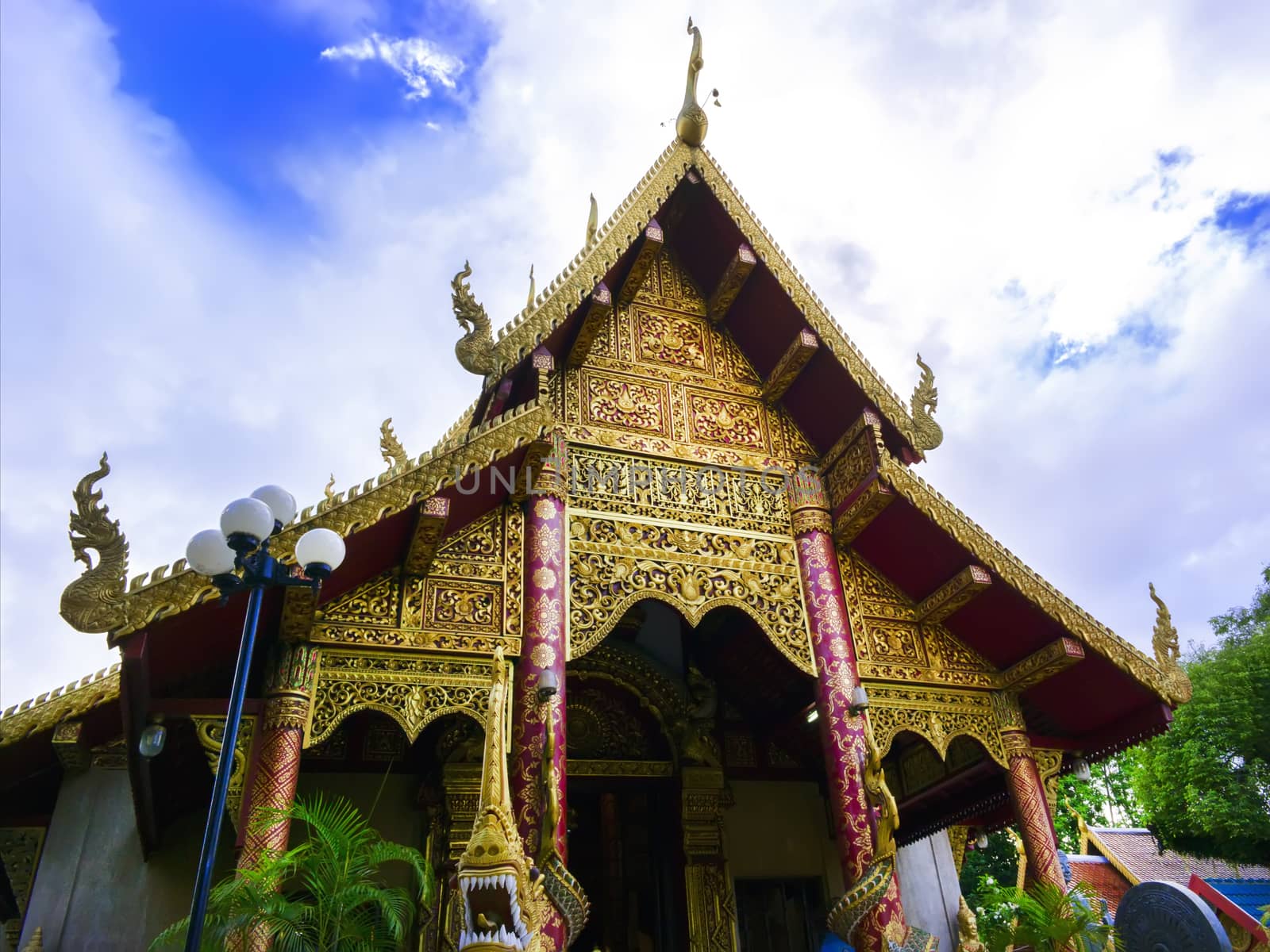 Wat Klangwiang Area, Chiang Rai, Buddhist Temple in Northern Thailand