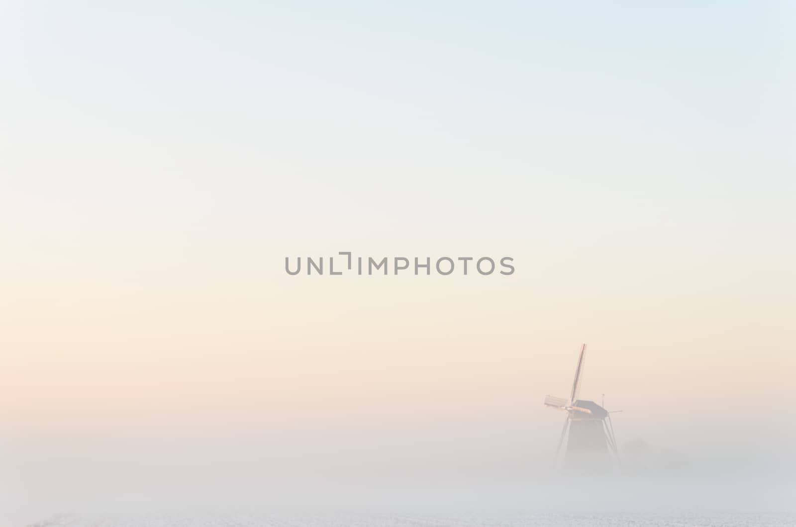 Windmill in the fog by pljvv