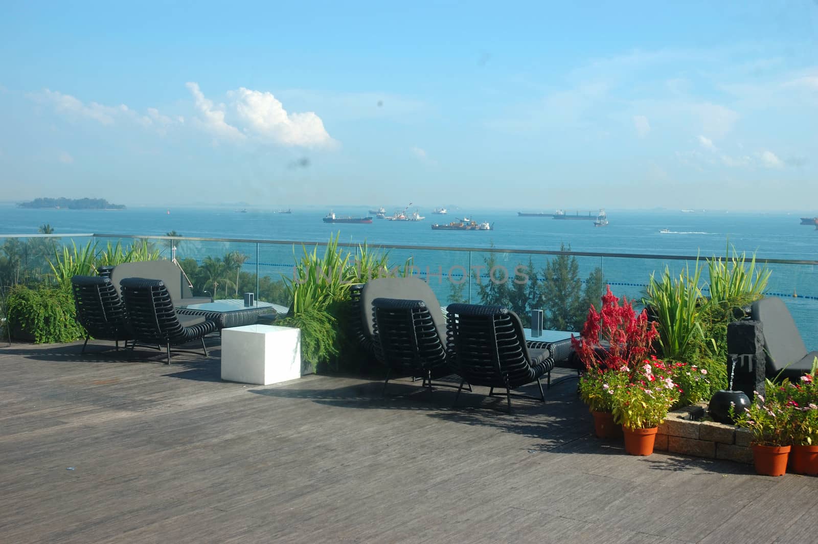 roof top terrace with sea view scenery