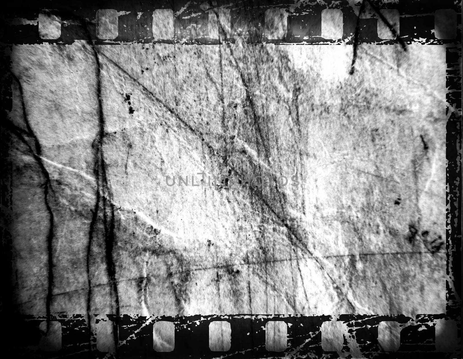 Old film strip, with grunge effects.