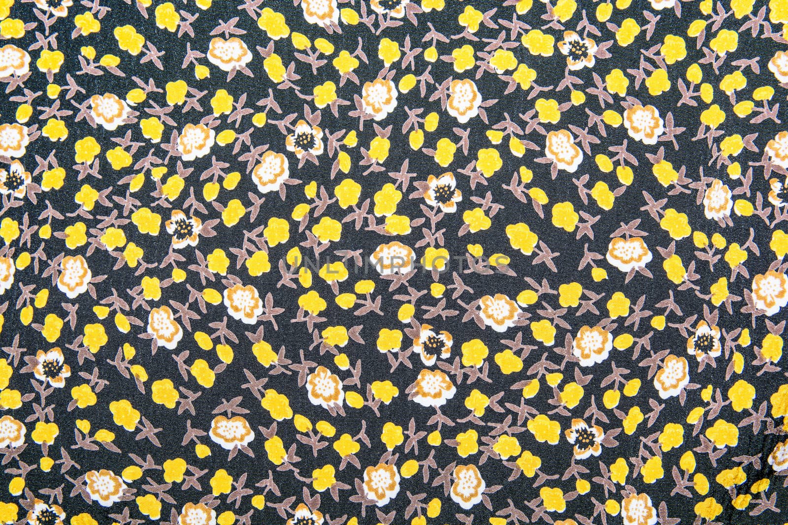the beautiful elegant seamless pattern with yellow flowers on the cloth
