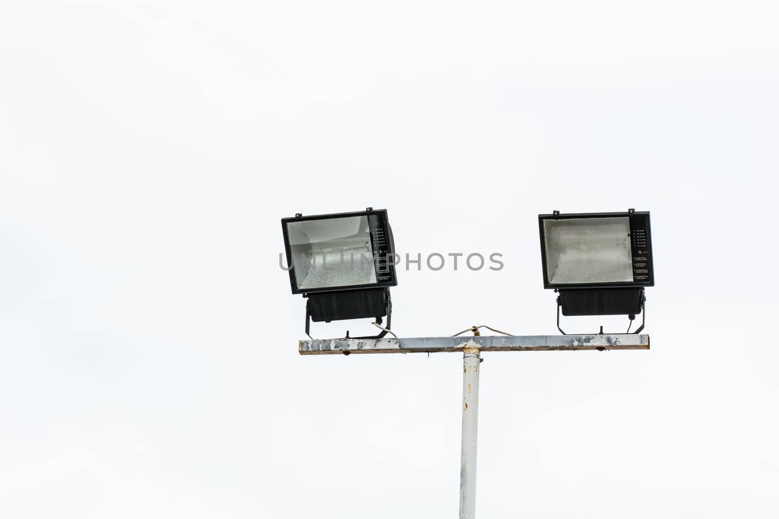 the beautiful close up isolated sport light on the white background