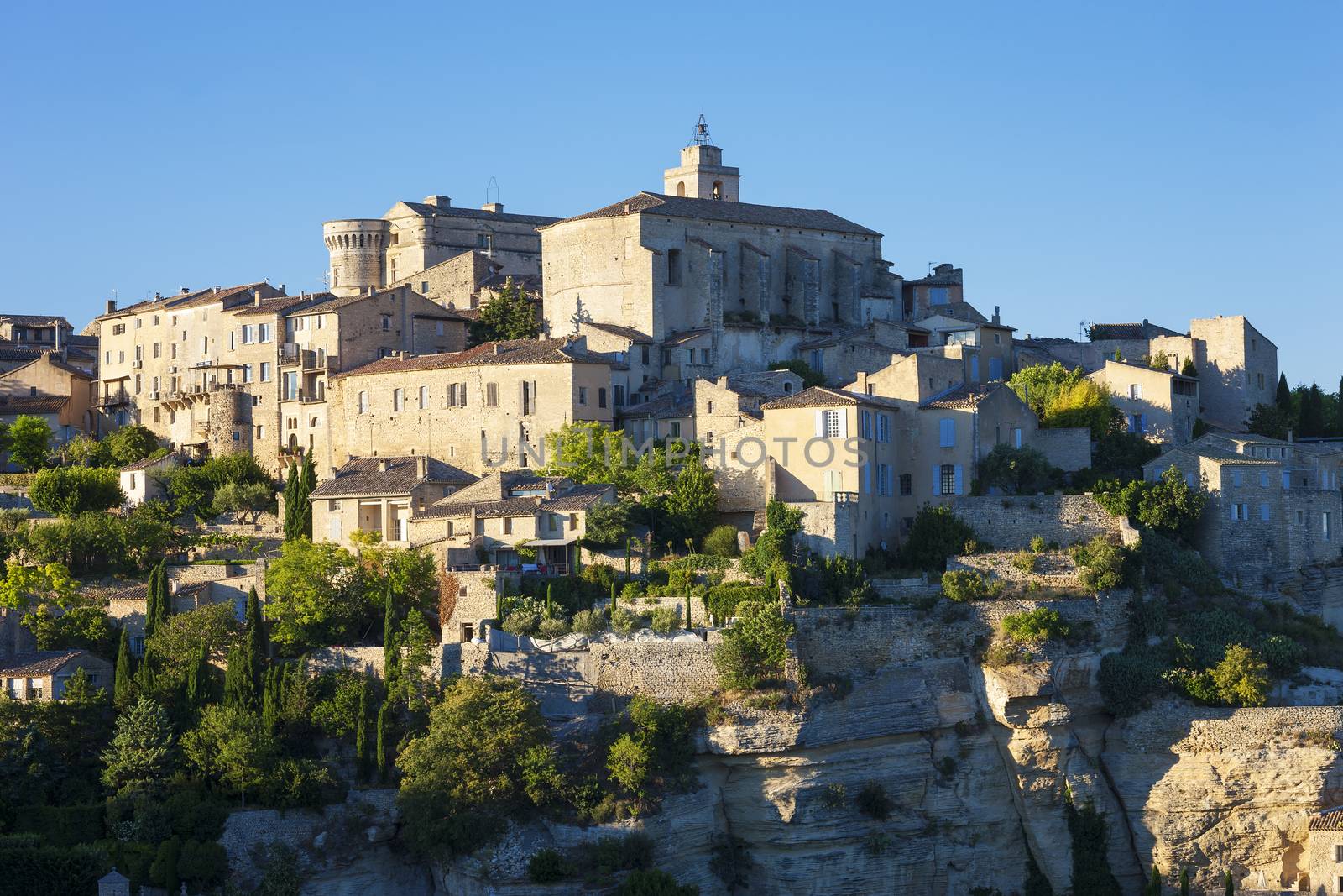 View of famous Gordes medieval village in Southern France 