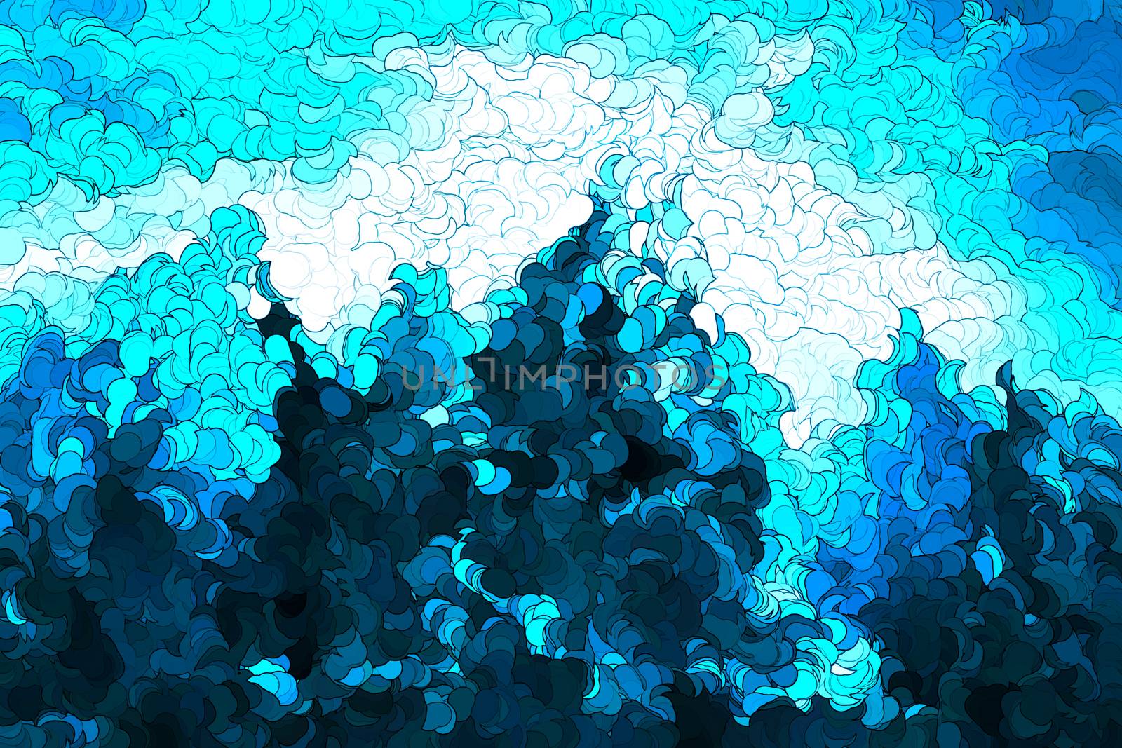 Abstract painting of seaweeds, which can be use as background, backdrop or design etc.