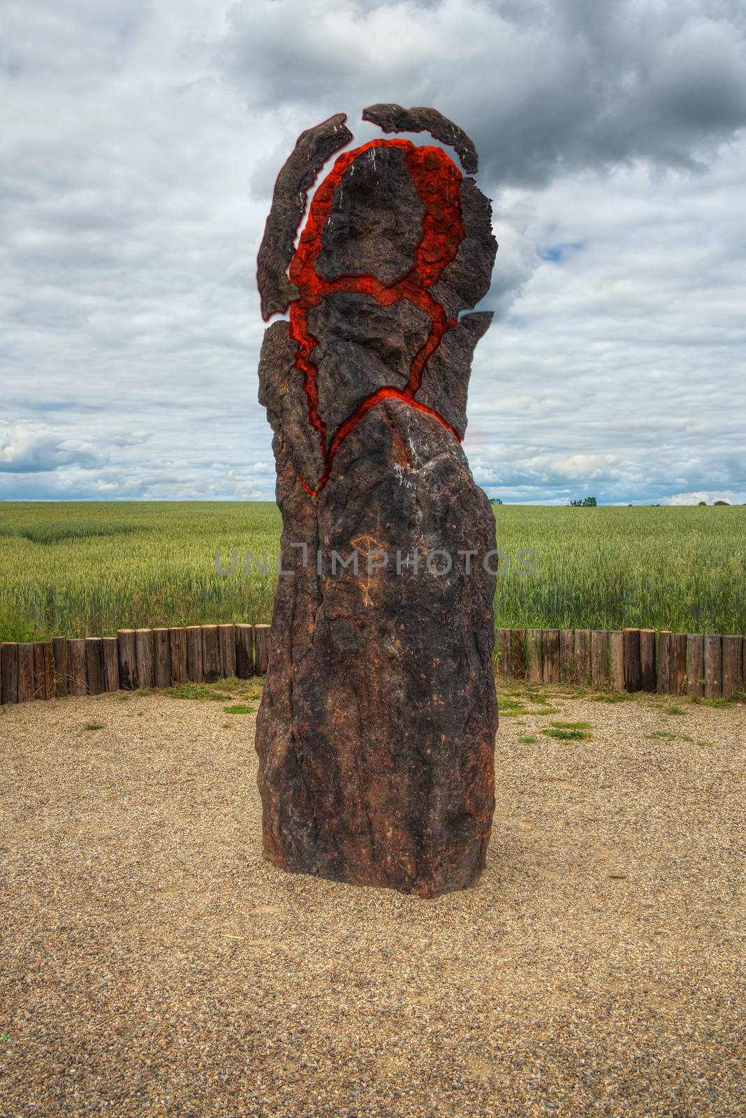 menhir exploding - Earth energy - Forces of Nature - digitally altered