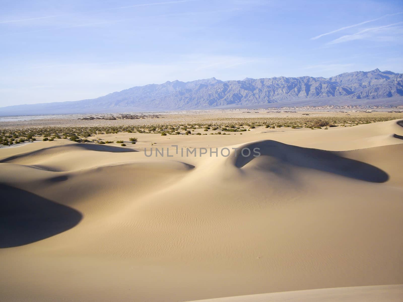 Shadows on Death Valley Dunes by emattil