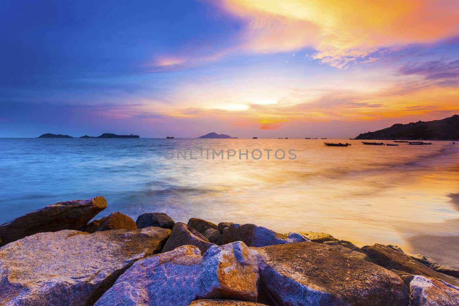 Sunset coast in Hong Kong