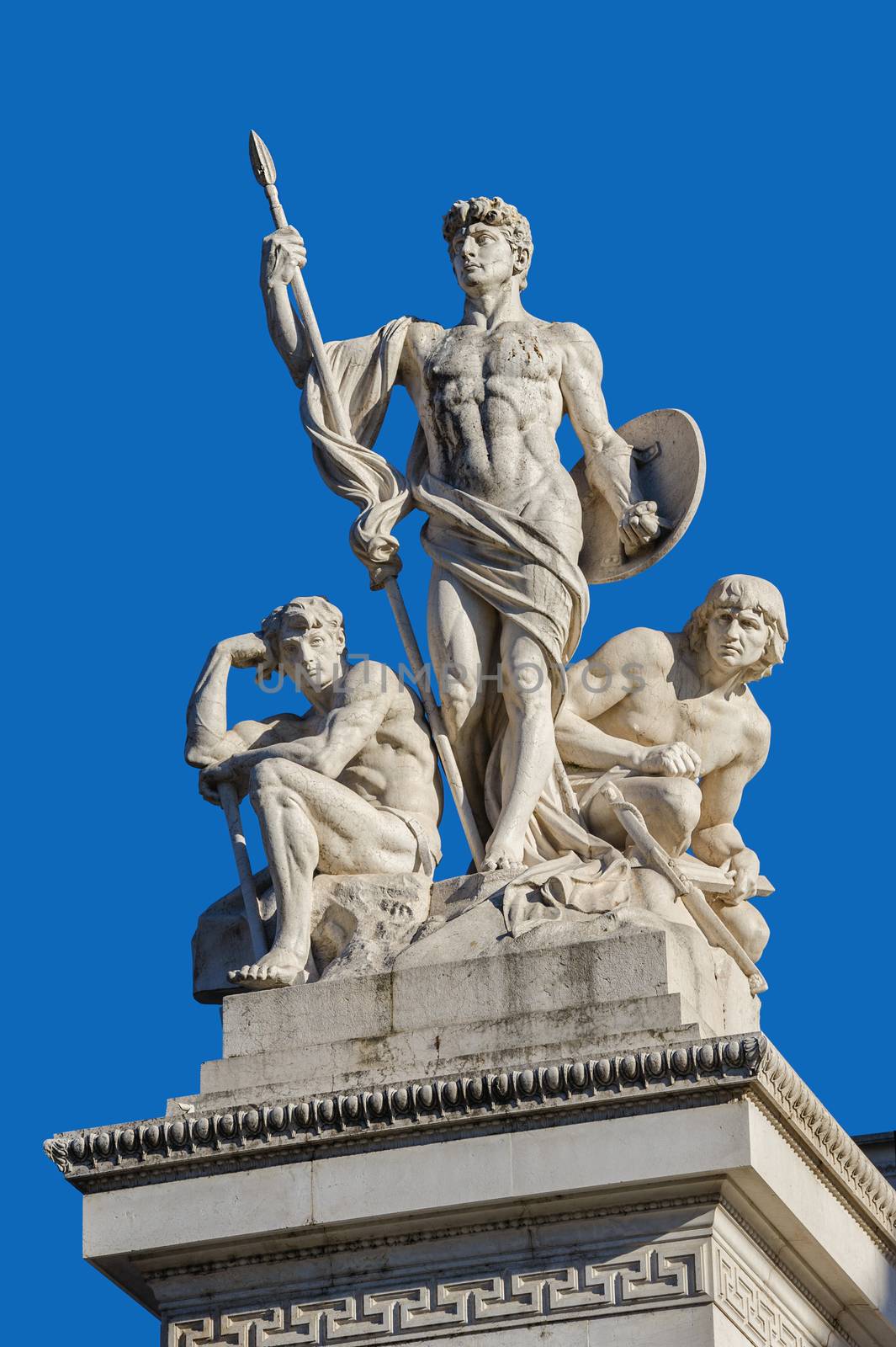 Fragment of Vittorio Emanuele II monument on Piazza Venezia in Rome, Italy