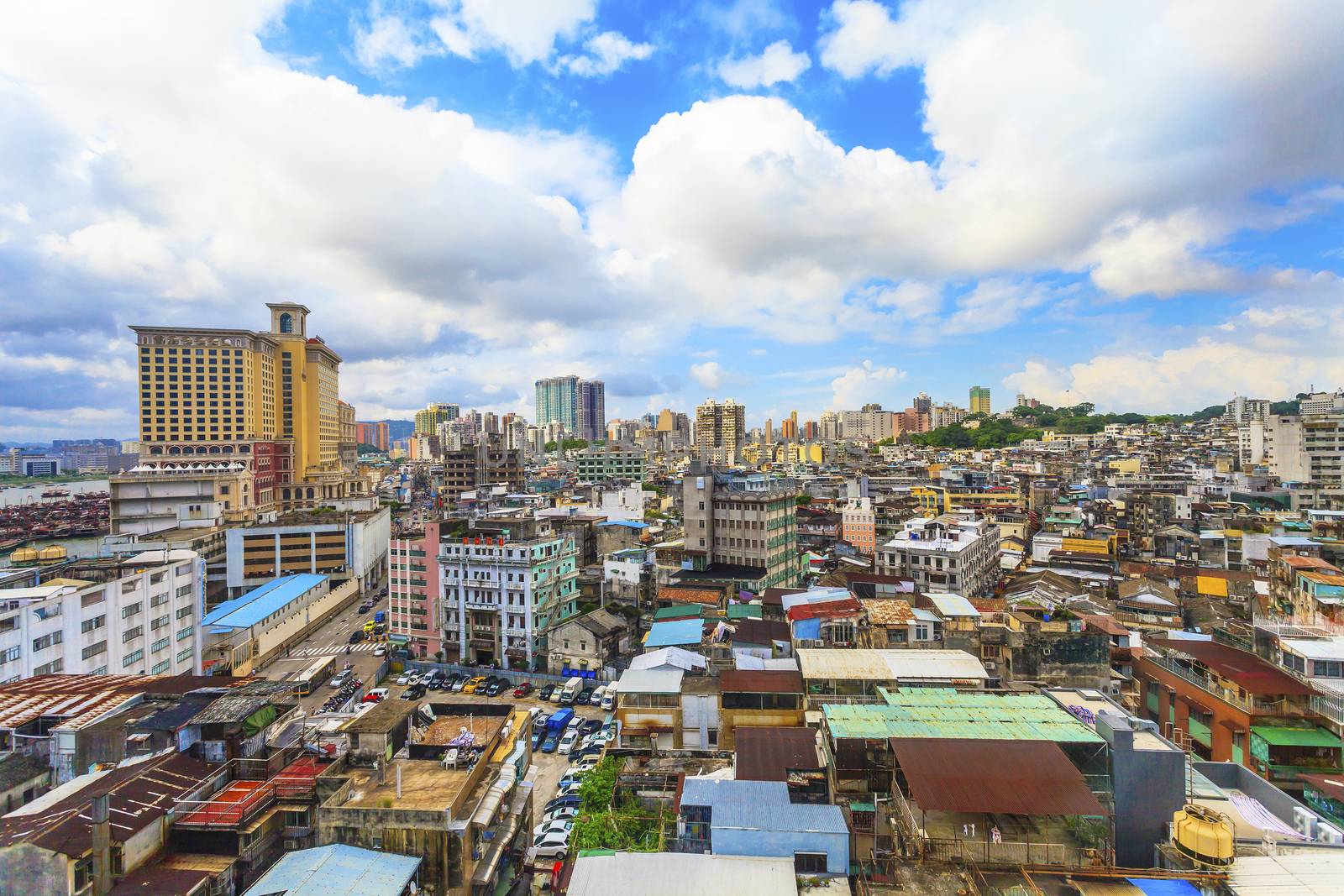 Macau cityscape in downtown by kawing921