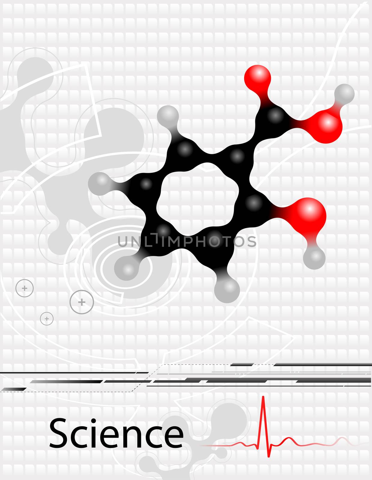 Vector medical high tech science background, molecule