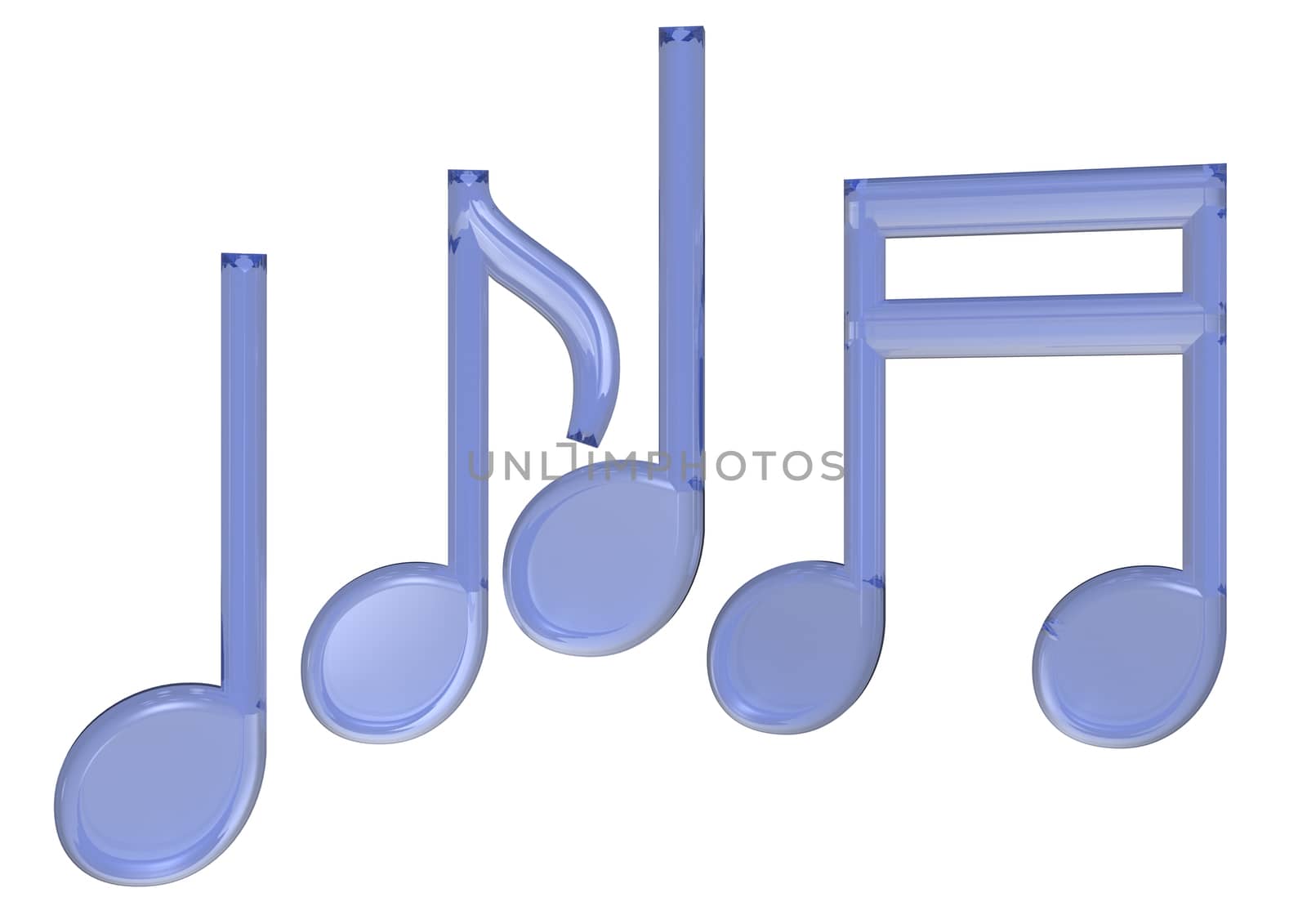 Musical signs isolated on white background