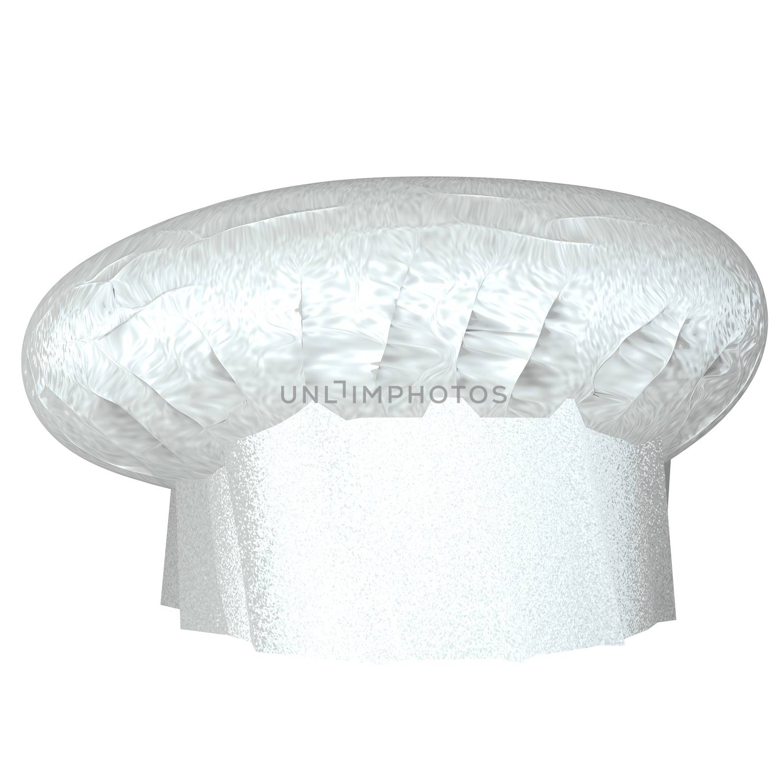 Cook's hat isolated over white, 3d render