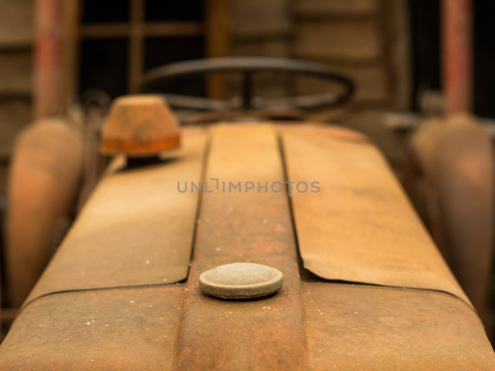 Abstract closeup of rusty tractor by frankhoekzema