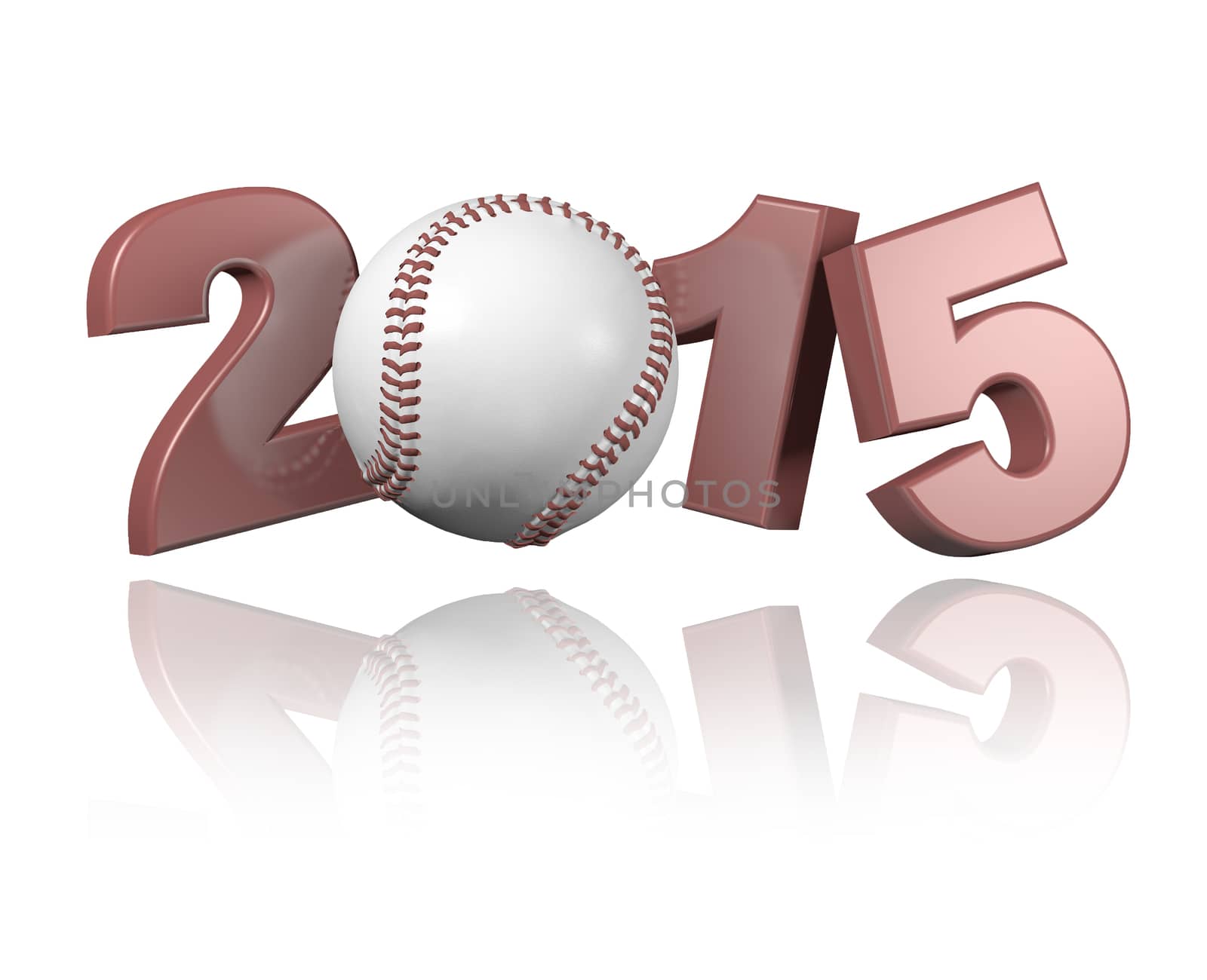 Baseball 2015 design with a white Background