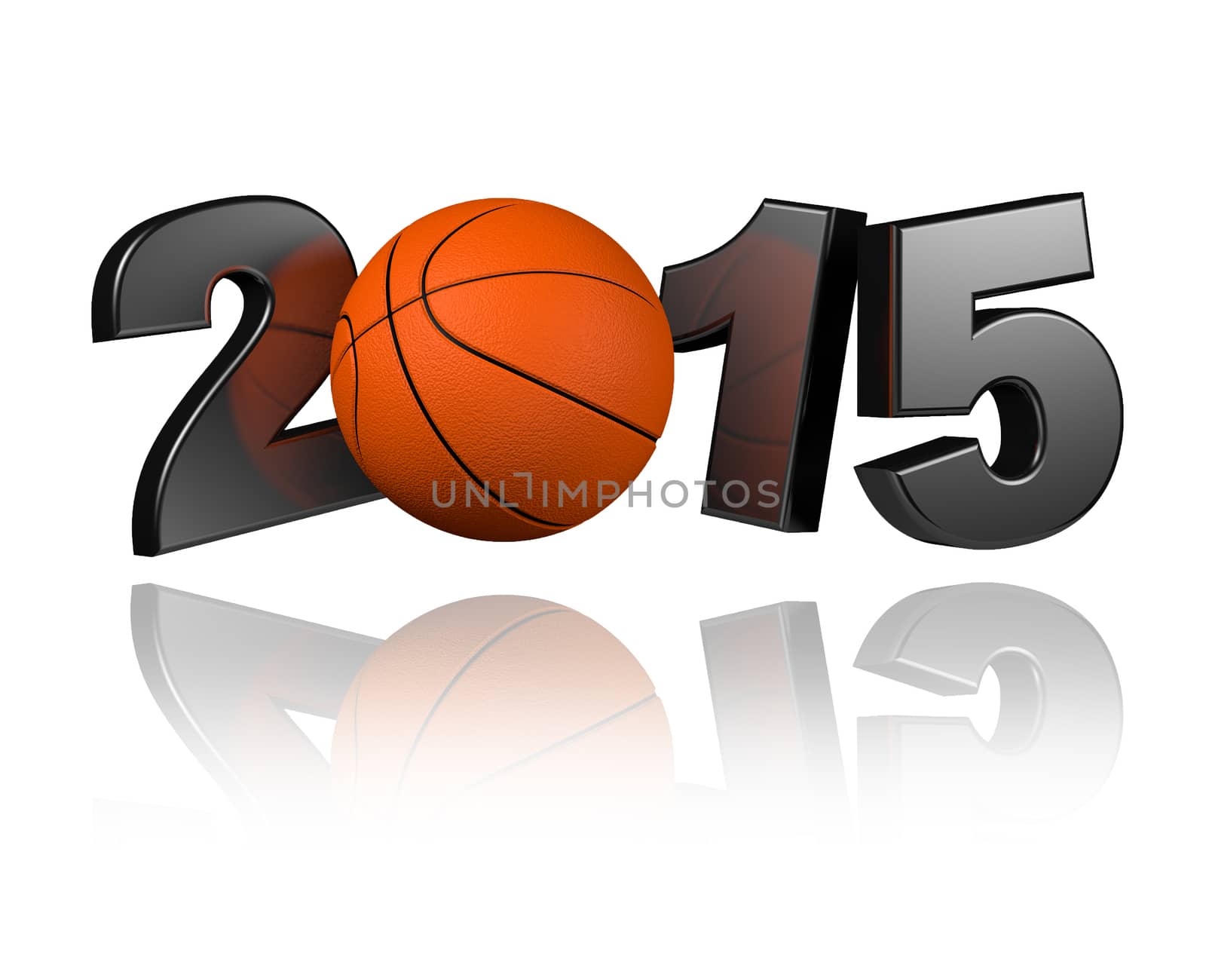 Basketball 2015 design with a White Background