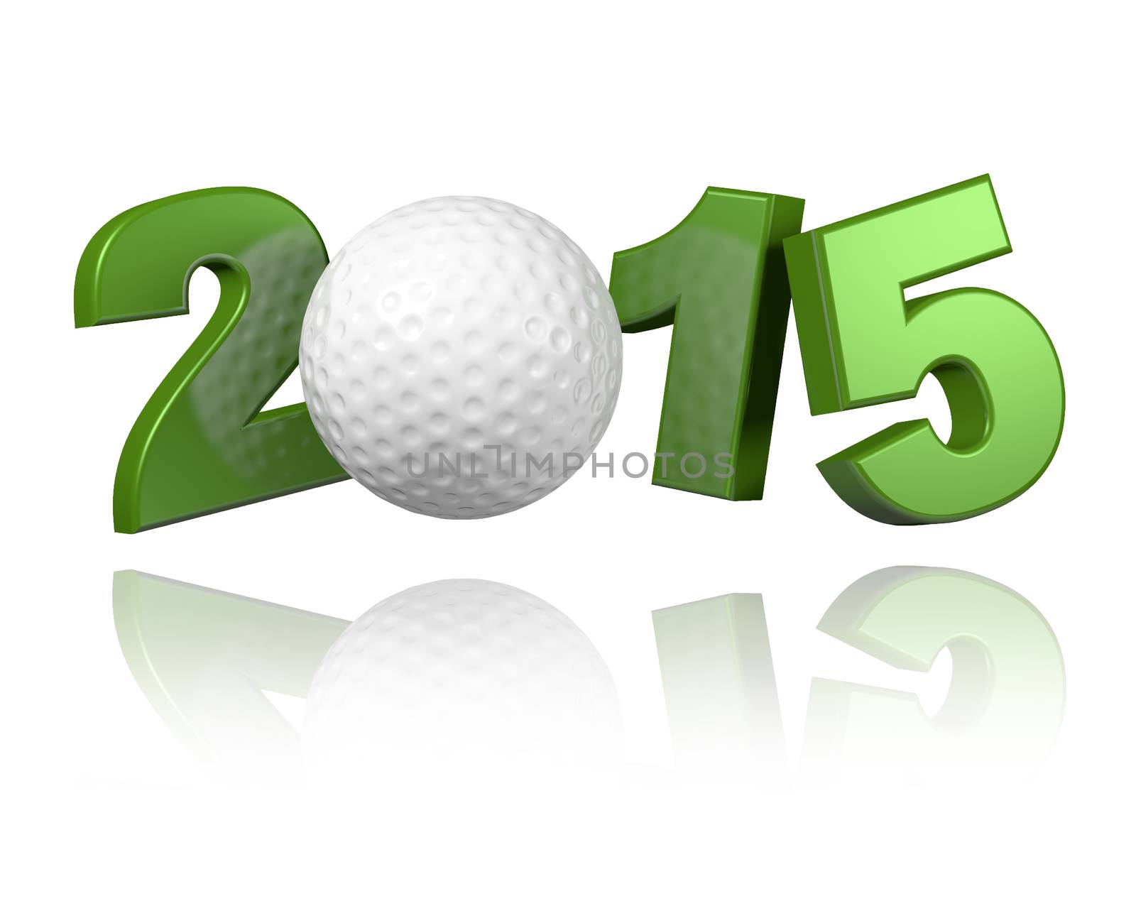 Golf 2015 design with a White Background