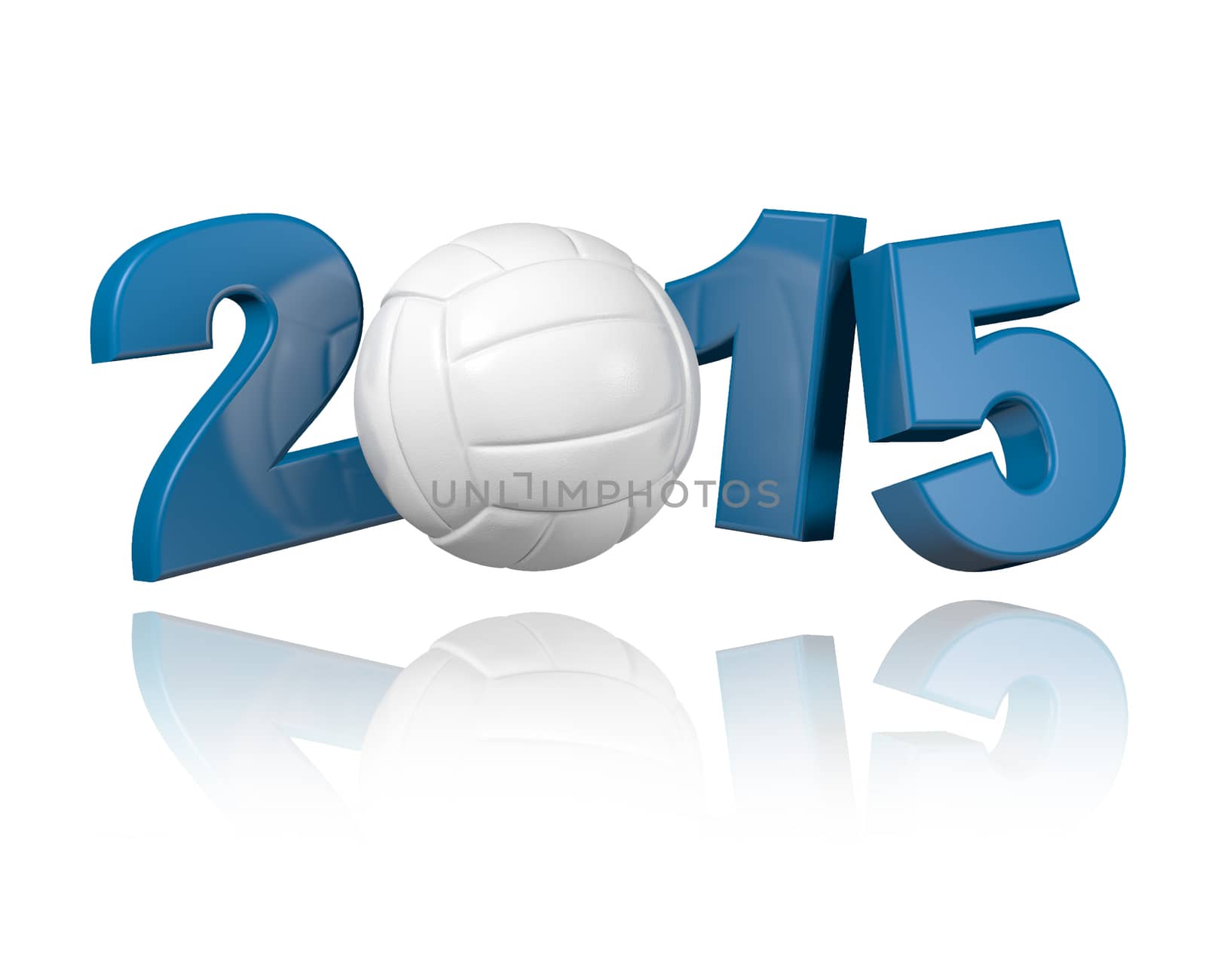 Volleyball 2015 design with a White Background