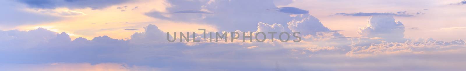 blue sky and clean cloud by theerapoll