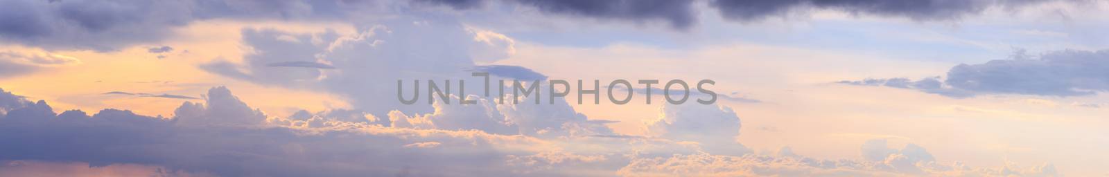 background with white clean clouds, nature panorama background