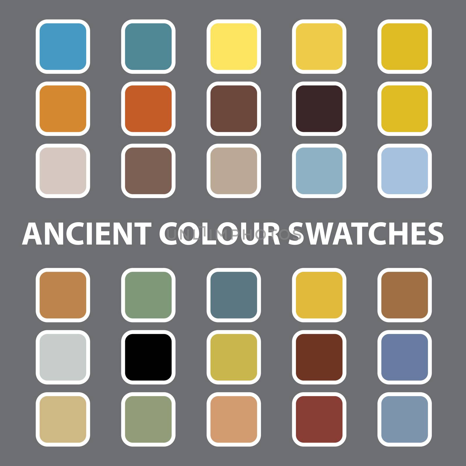 Illustration of Colourful Swatches on Grey Background by DragonEyeMedia