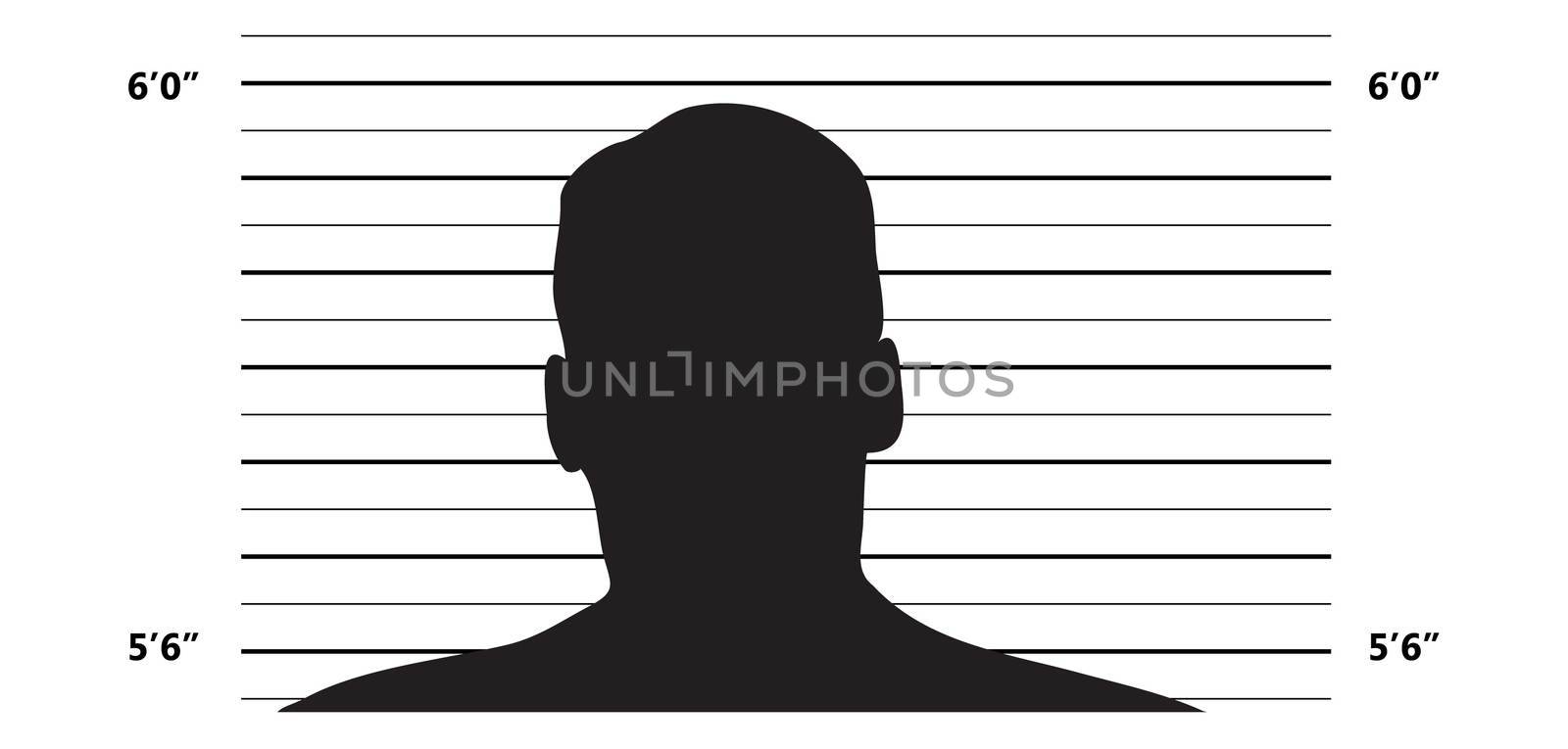 A Police line up background in black and white