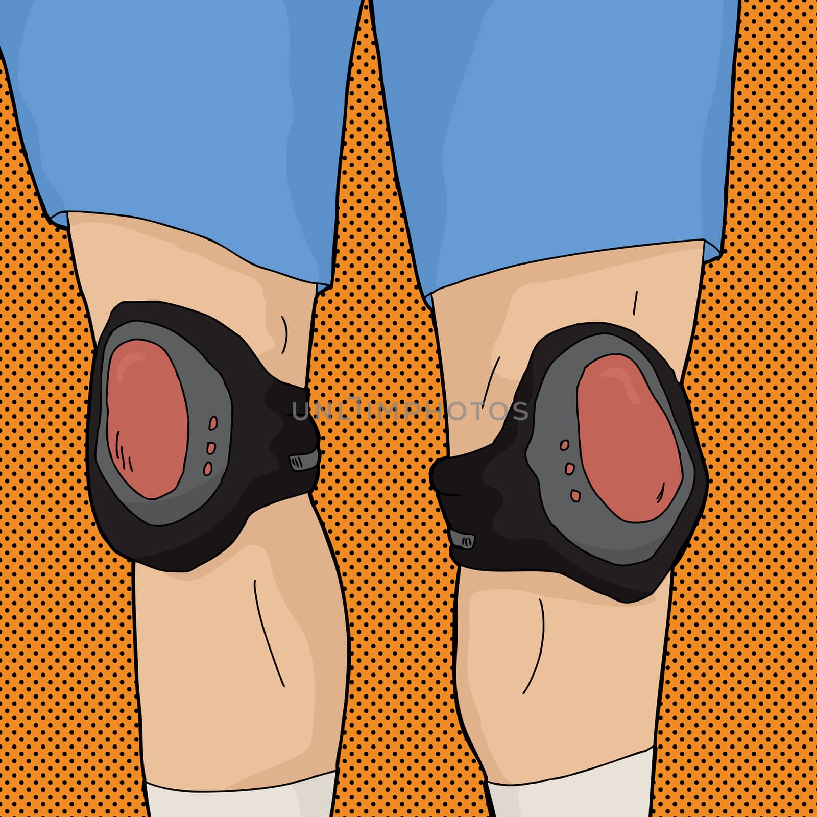 Human Legs with Knee Pads by TheBlackRhino