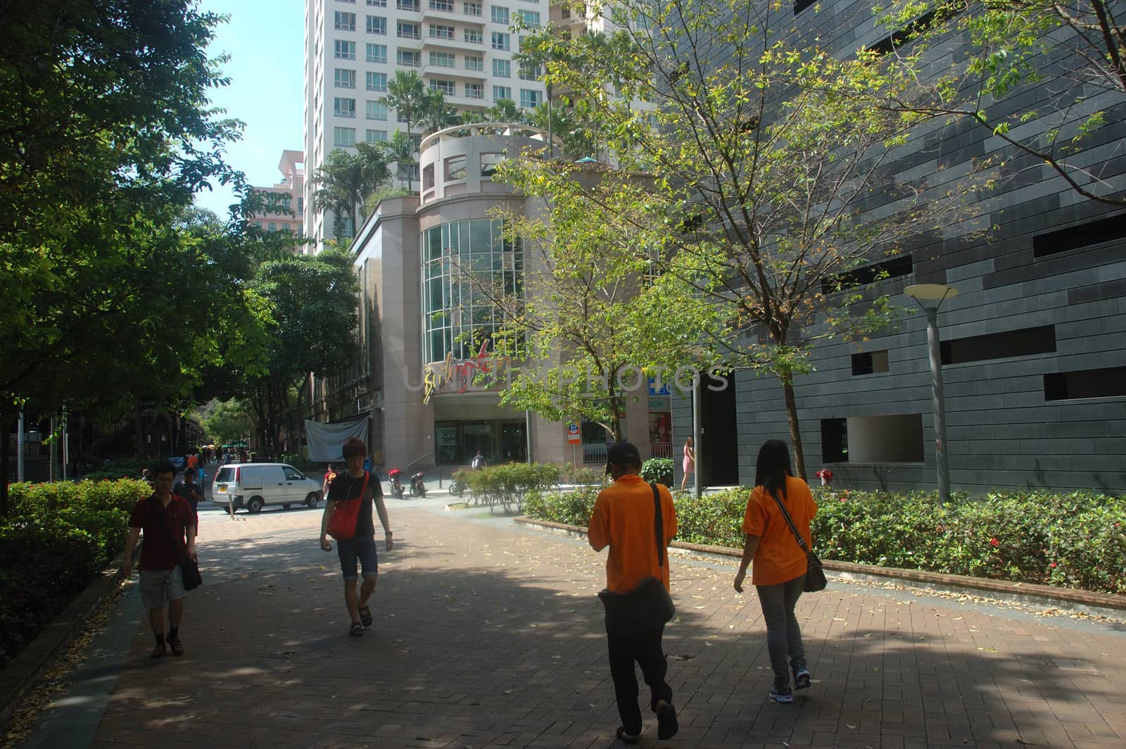 Bugis, Singapore - April 13, 2013: Skycraper building in Bugis area, Singapore.