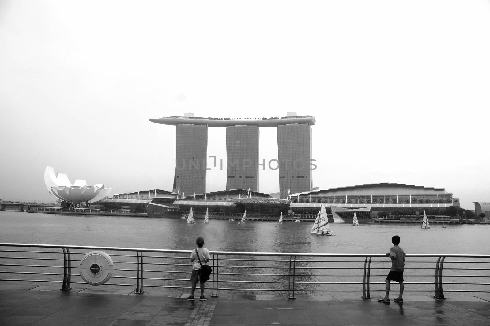 Marina Bay, Singapore - April 14, 2013: Marina Bay Sands Hotel at Marina Bay Singapore.