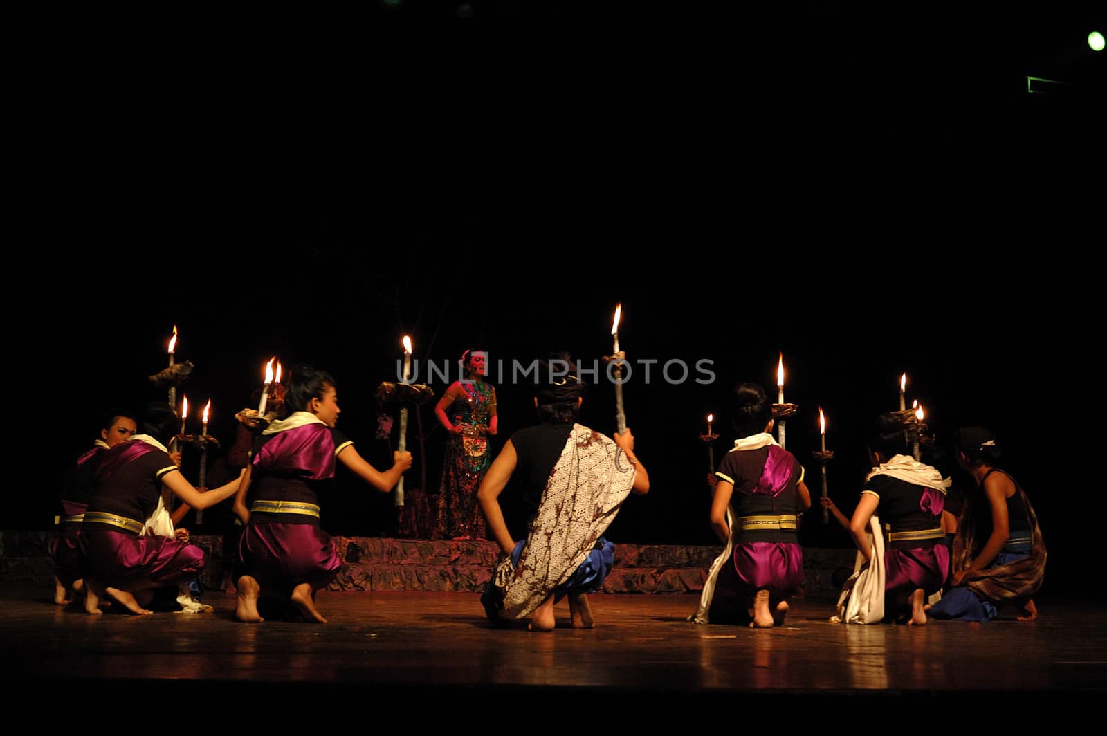 Bandung, Indonesia - July 16, 2007: Sangkuriang theatrical show that performed on Dago Tea House Theatre Bandung, West Java-Indonesia.