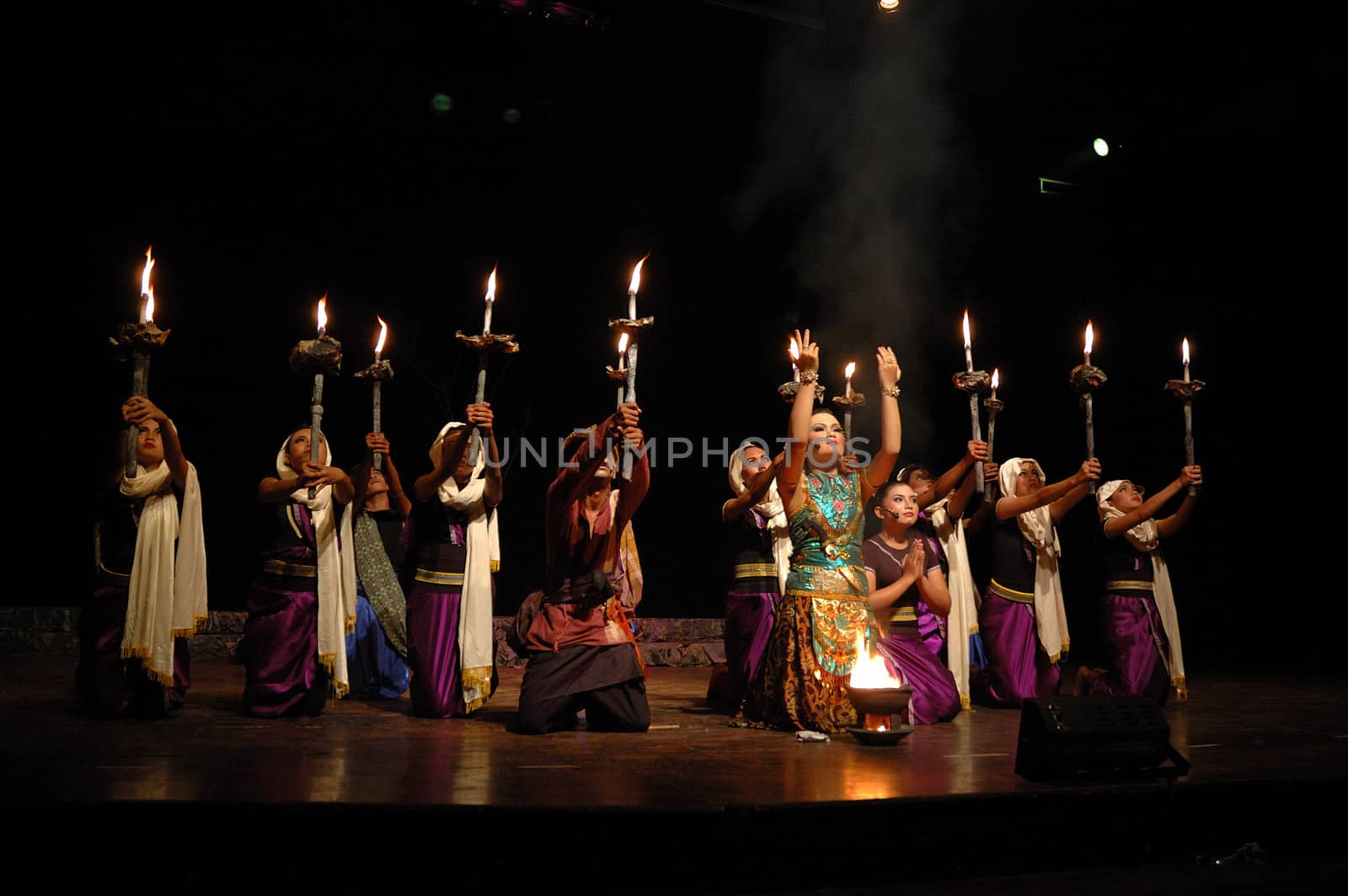 Bandung, Indonesia - July 16, 2007: Sangkuriang theatrical show that performed on Dago Tea House Theatre Bandung, West Java-Indonesia.