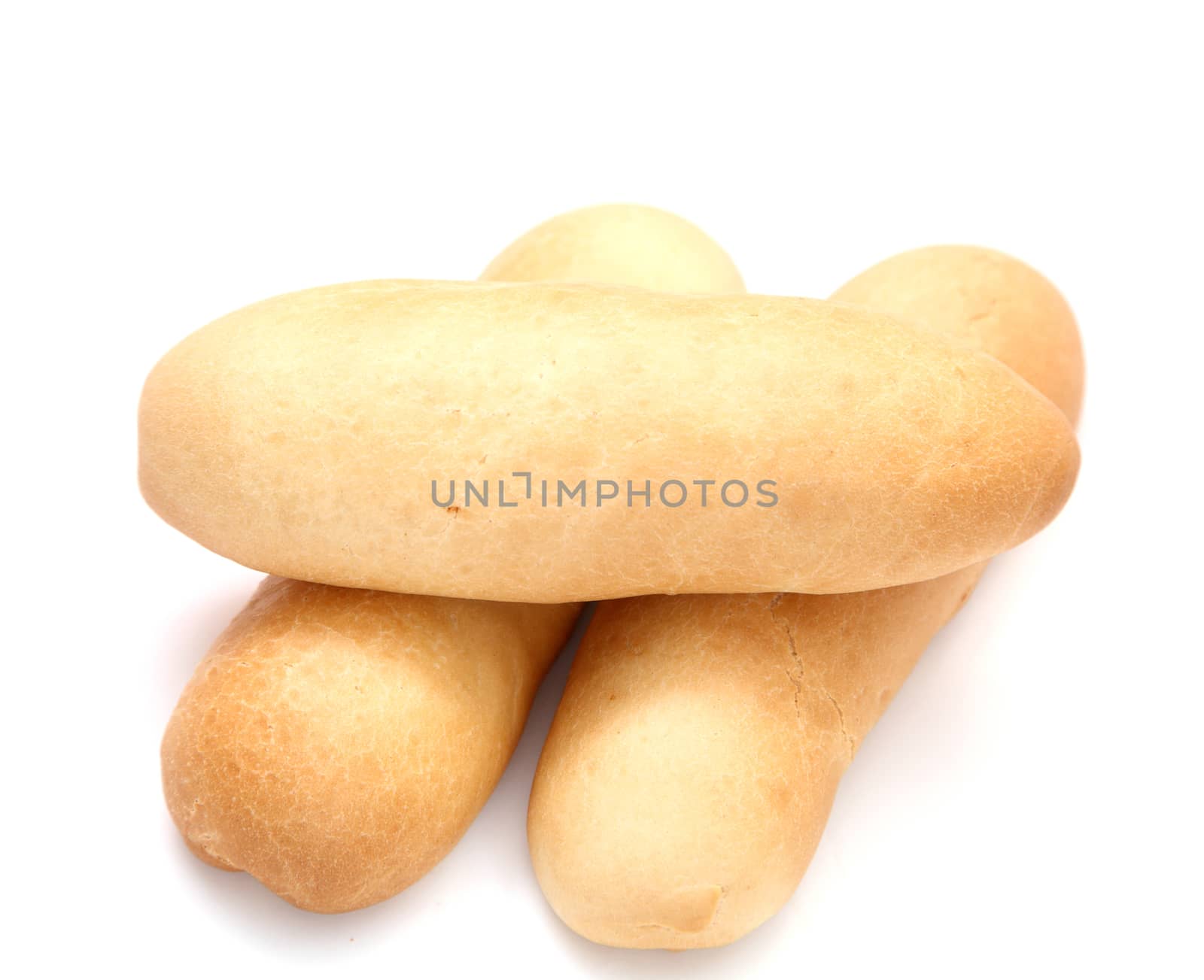 hot dog bun isolated on white