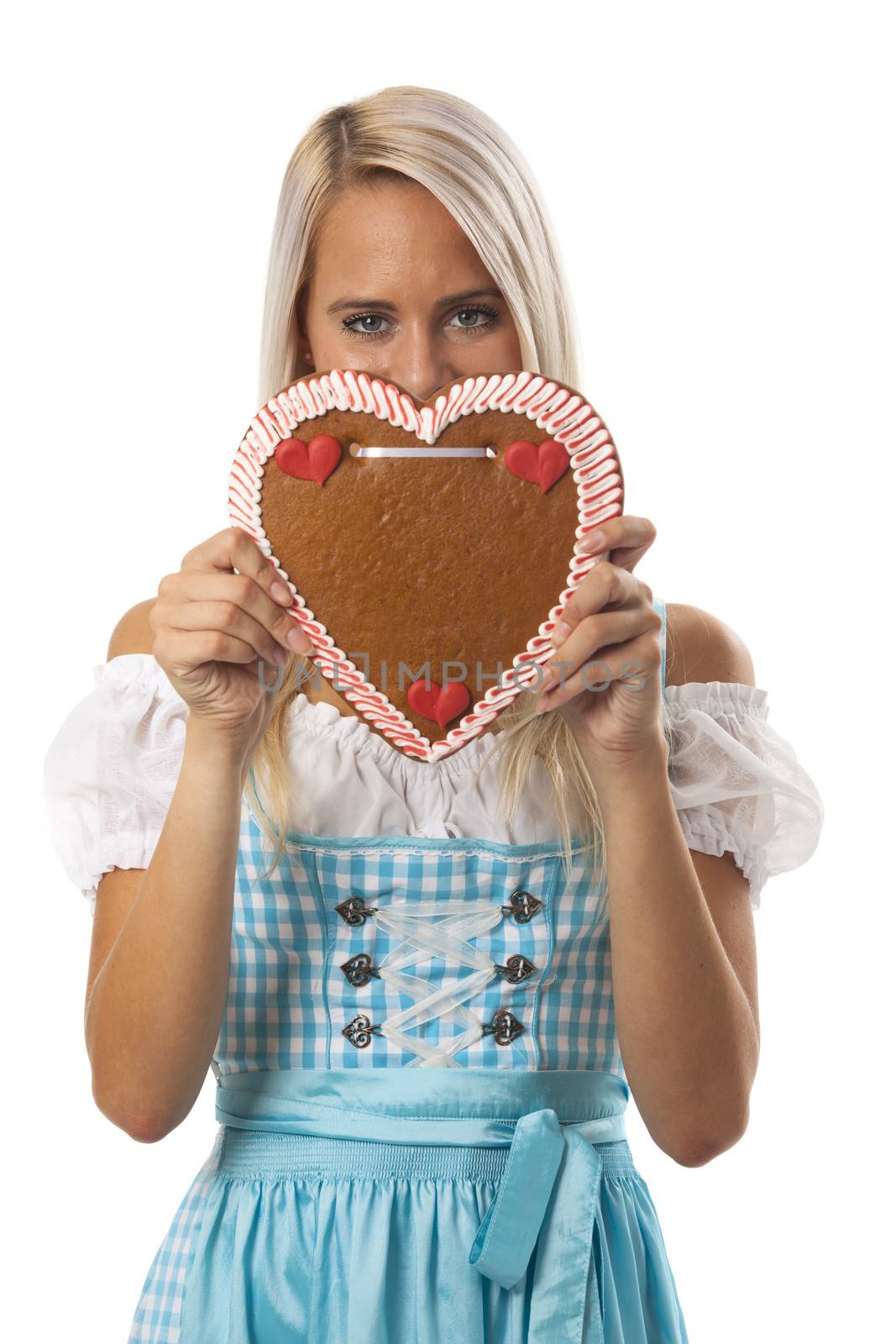 woman in a bavarian dirndl