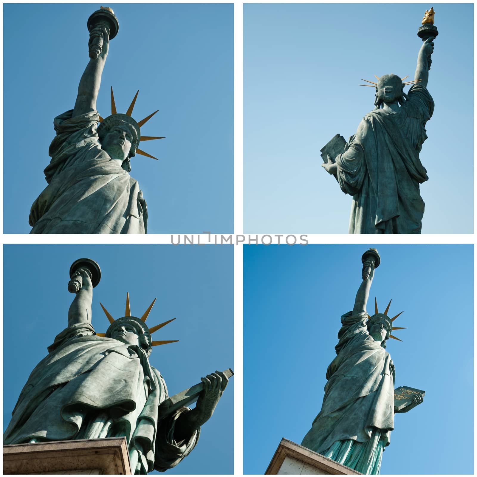 Statue of Liberty in Paris - collage