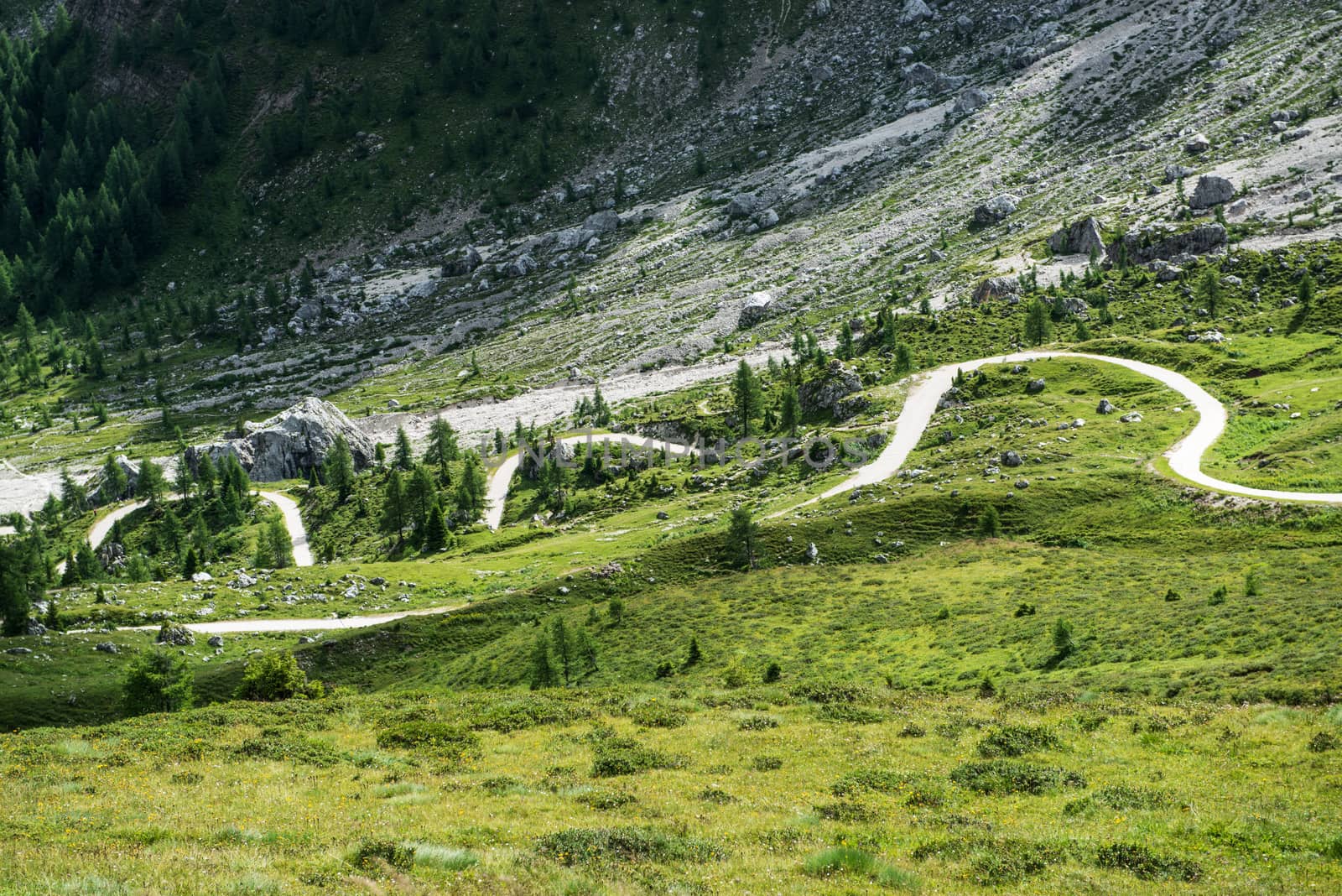 Mountain path in the Dolomites, Italy by Mdc1970