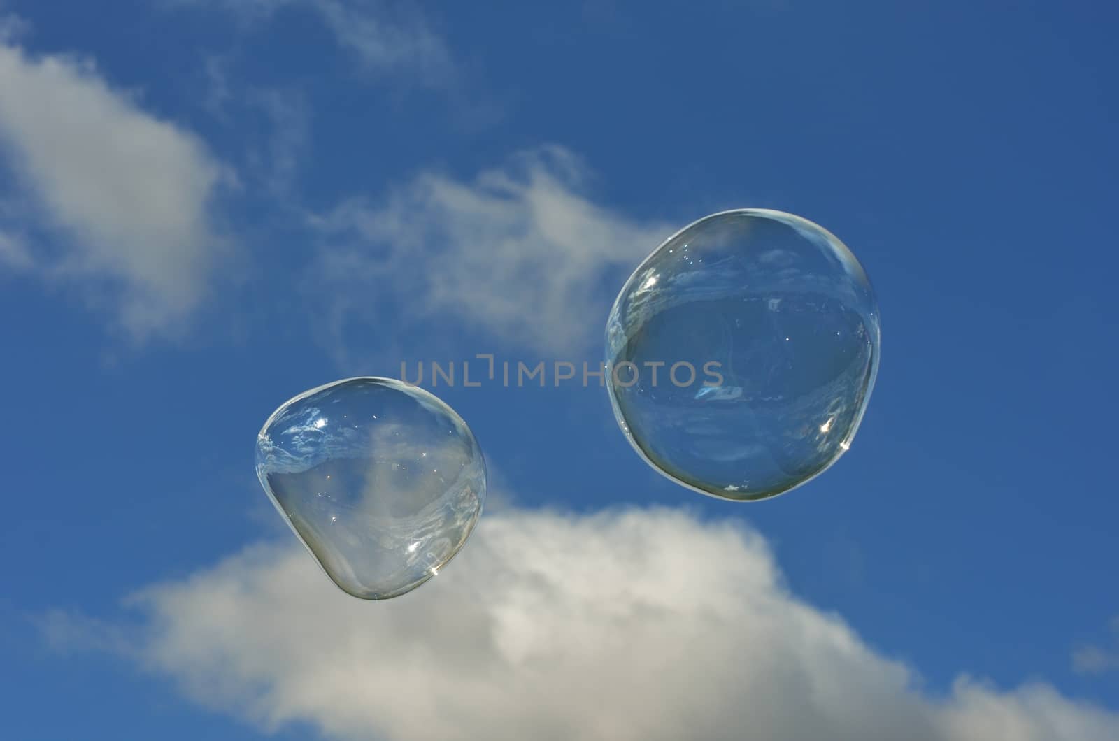 Two bubbles in sky