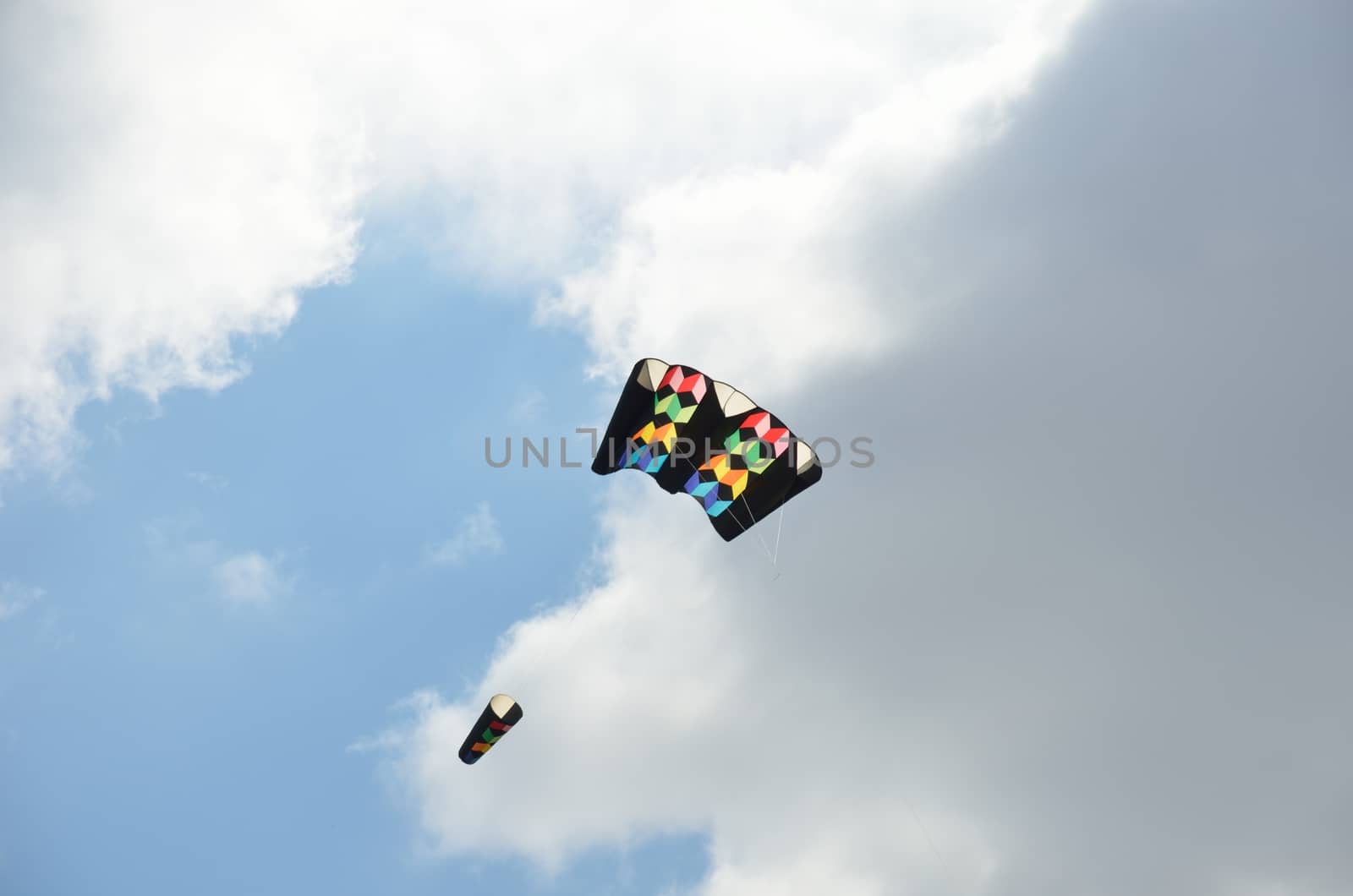 Dark and colorful kite