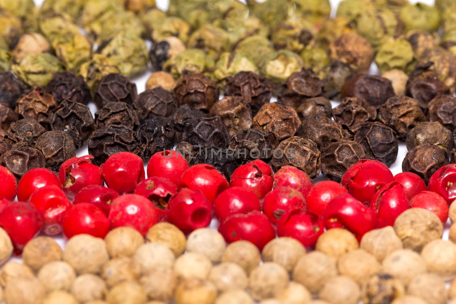 beans of colorured pepper - macro