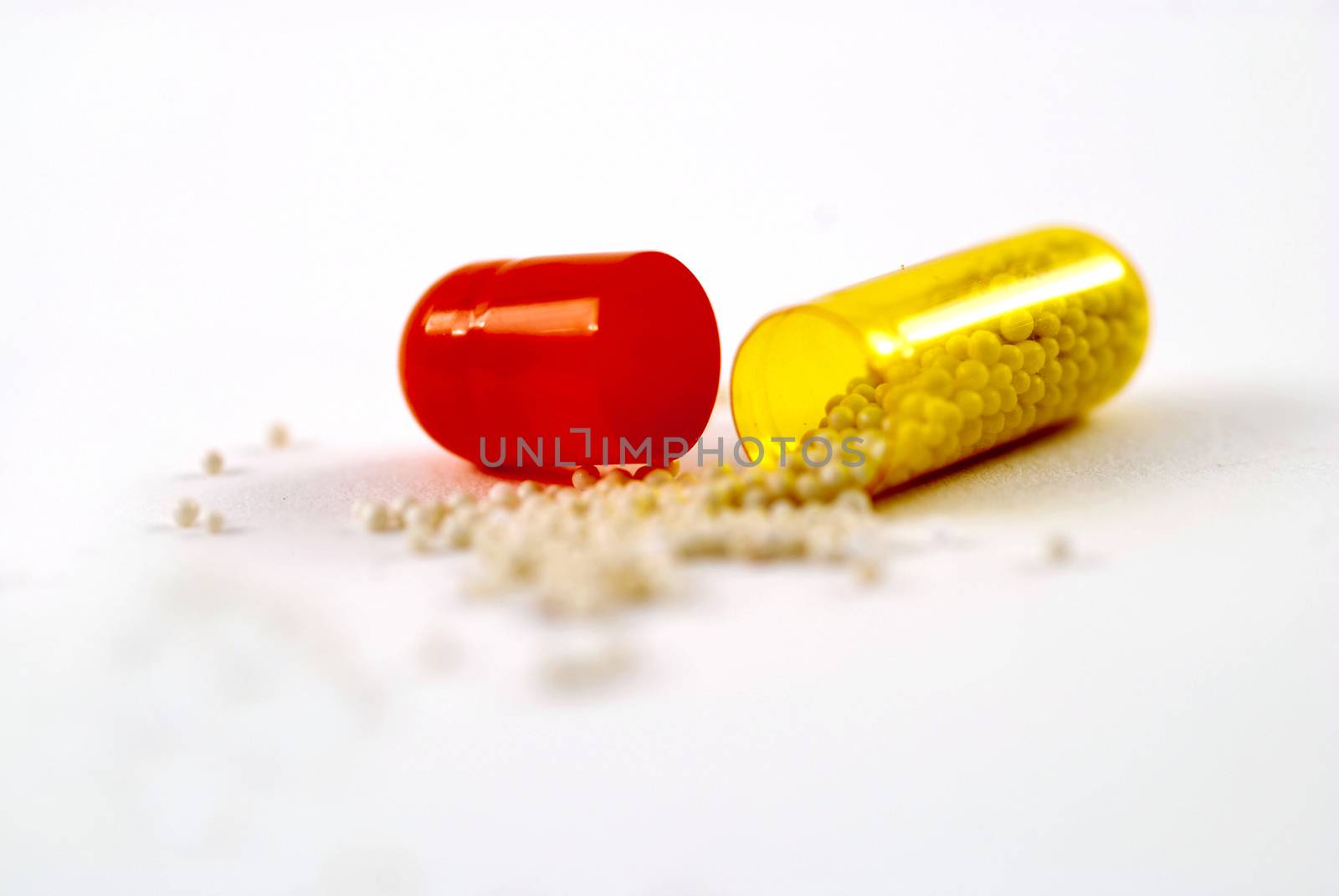 stock pictures of pills over a white background